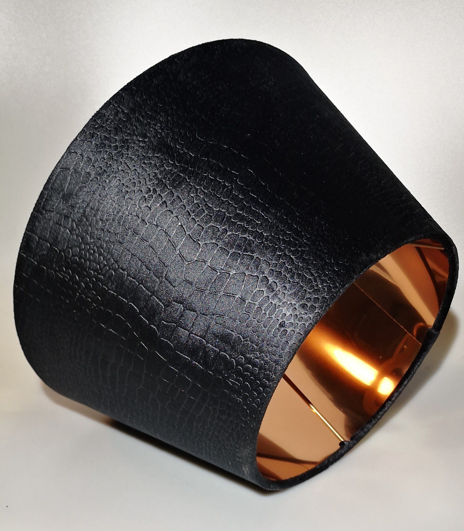 AMBIENTE-LEBENSART.DE Lampenschirm Lampenschirm-Samt-Schwarz-Coal Dust-rund günstig online kaufen