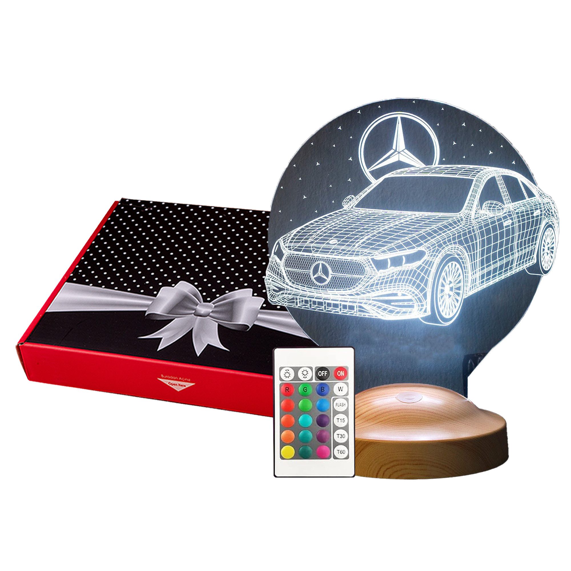 Geschenkelampe LED Nachttischlampe Automobil 3D Nachttischlampe günstig online kaufen