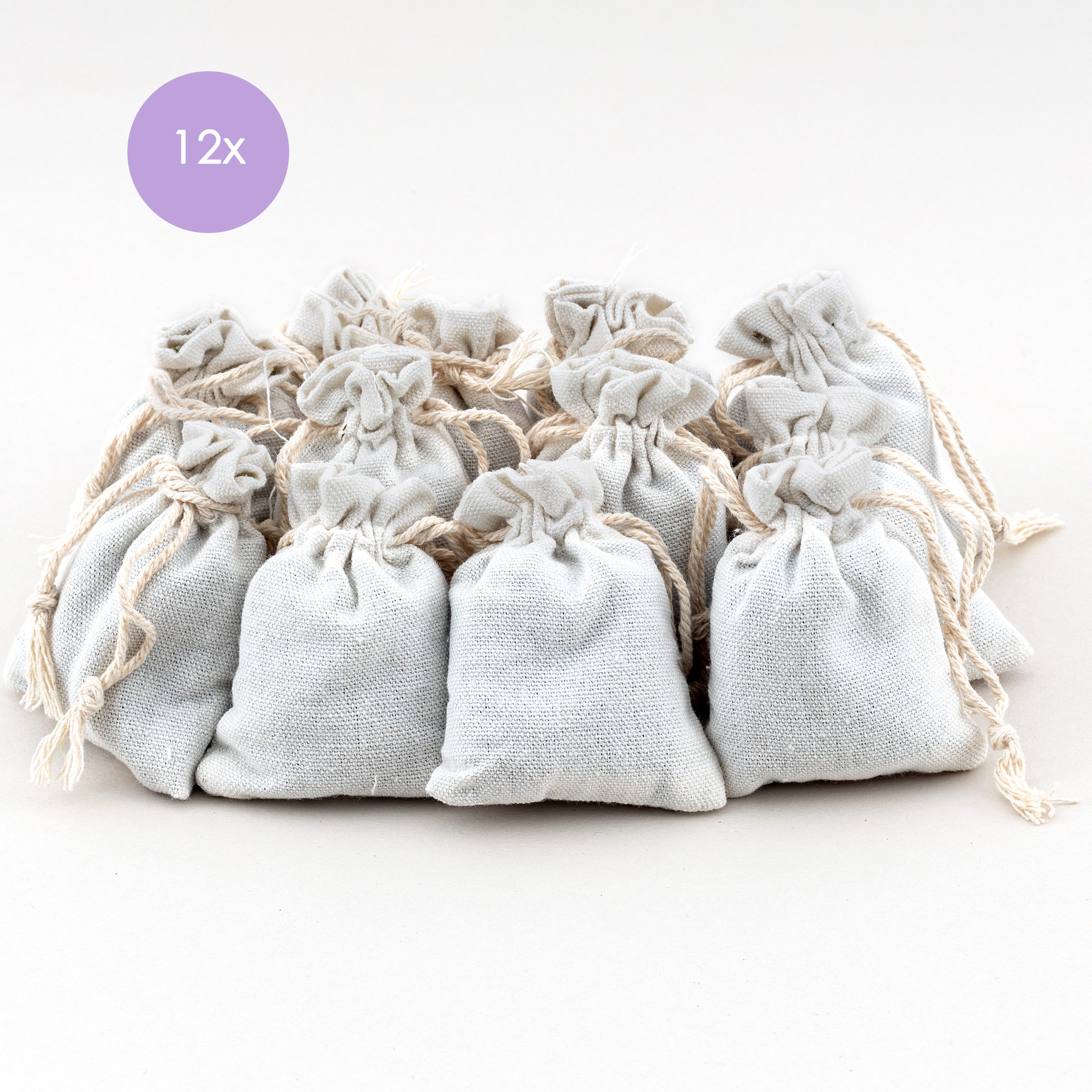 Hanseholz Lavendelkissen 12 Lavendelsäckchen aus Baumwolle – 120g Lavendelblüten, 1-tlg.