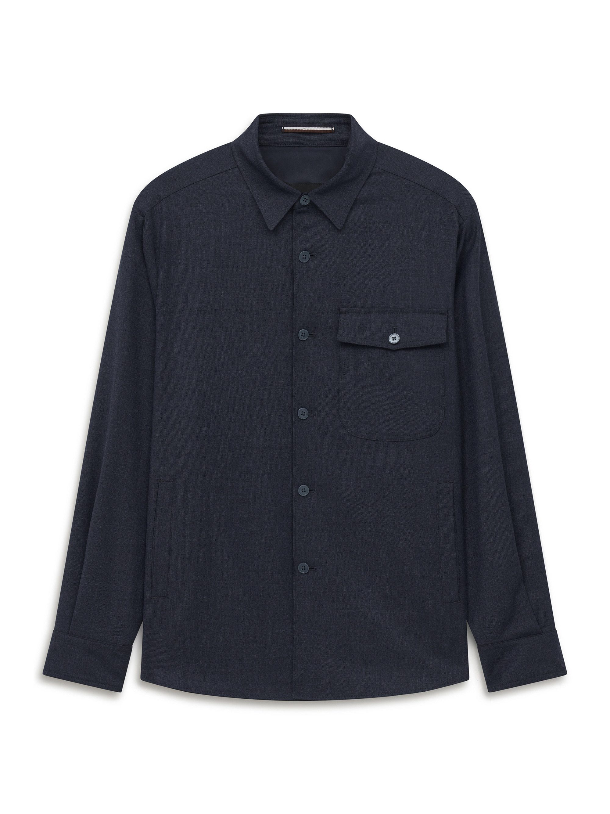 bugatti Sakko Regular Fit Regular Fit Wollmix Reverskragen Business