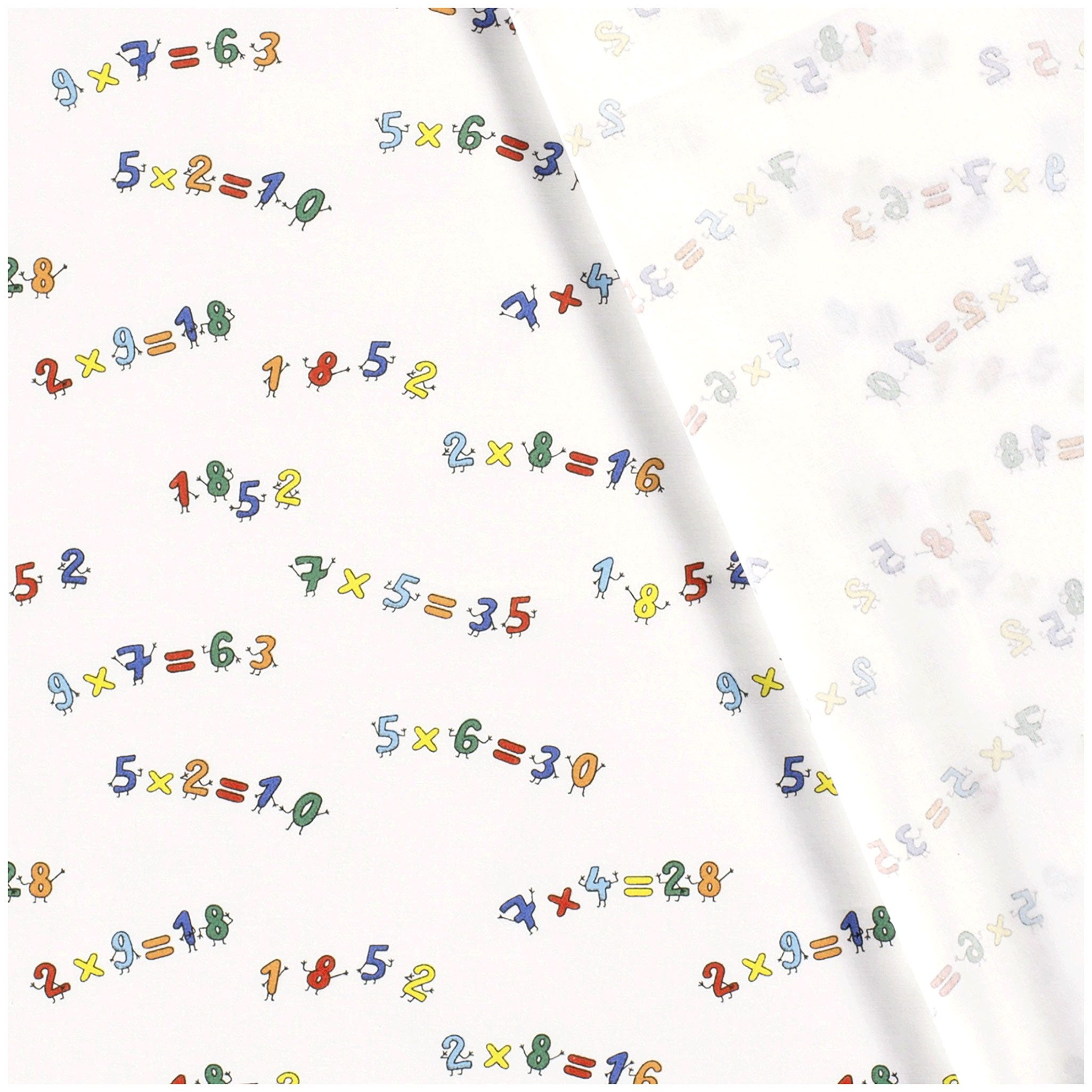 maDDma Stoff Bauwoll-Stoff Schultüte ABC-Schütze Meterware 1 x 1,45m Kinderstoff, Zahlen