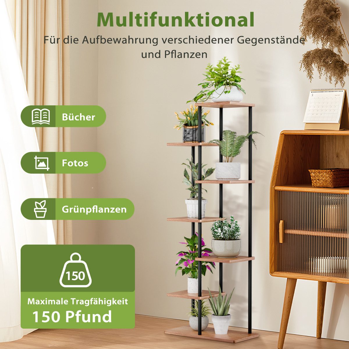 Simloveve Blumenständer Pflanzenständer aus Holz und günstig online kaufen
