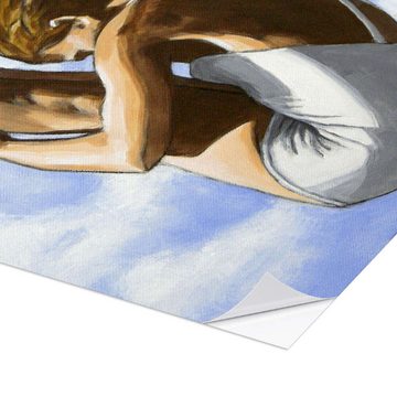 Posterlounge Wandfolie Sarah Morrissette, Kunstspringen ohne Kappe, Badezimmer Maritim Malerei