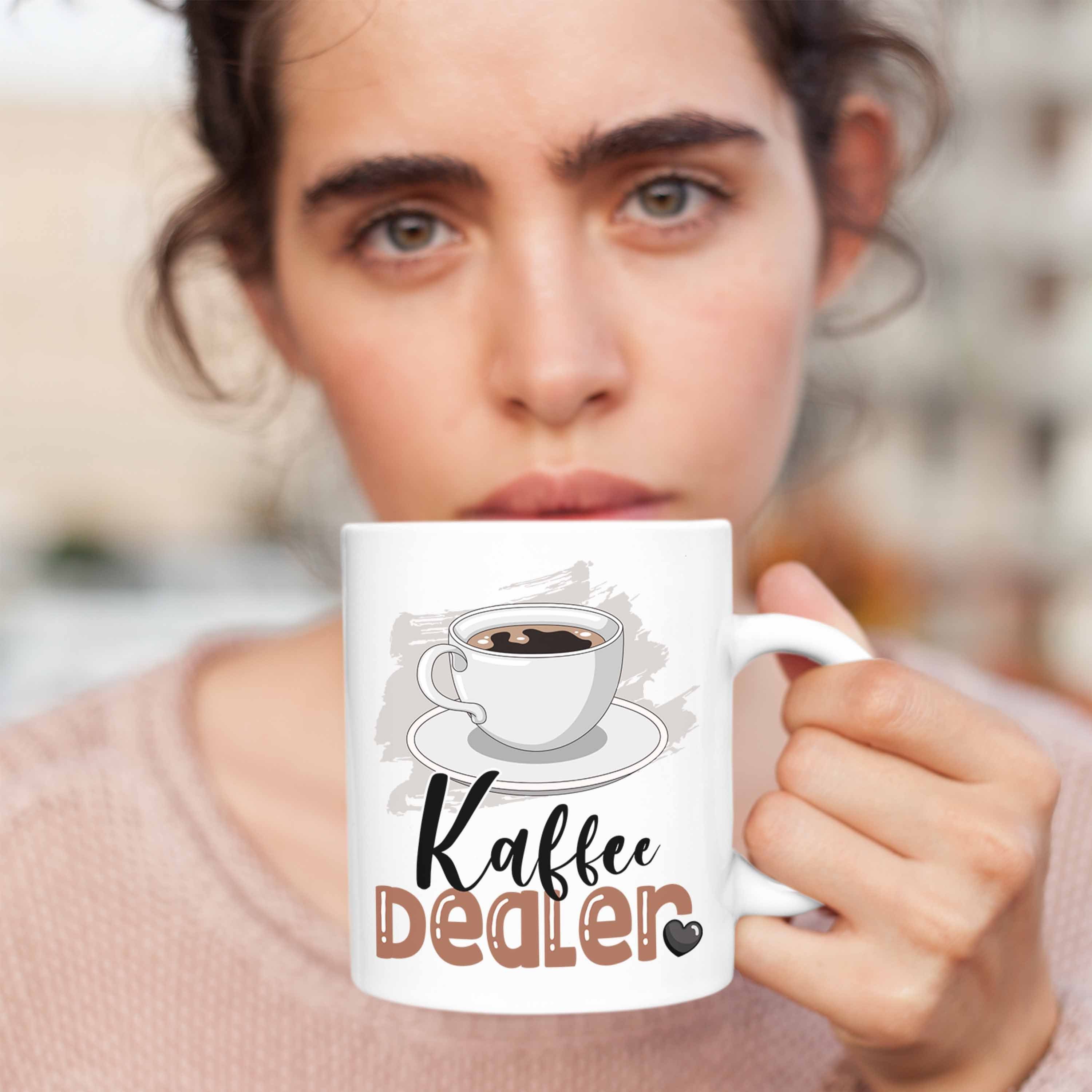 Spruch Barista Trendation Tasse für Weiss Tasse Geschenk Kaffee Dealer Geschenkide Geburtstag