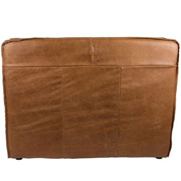 LebensWohnArt Sessel Premium Ledersessel COLUMBIA vintage-brown 106x99cm Rindsleder