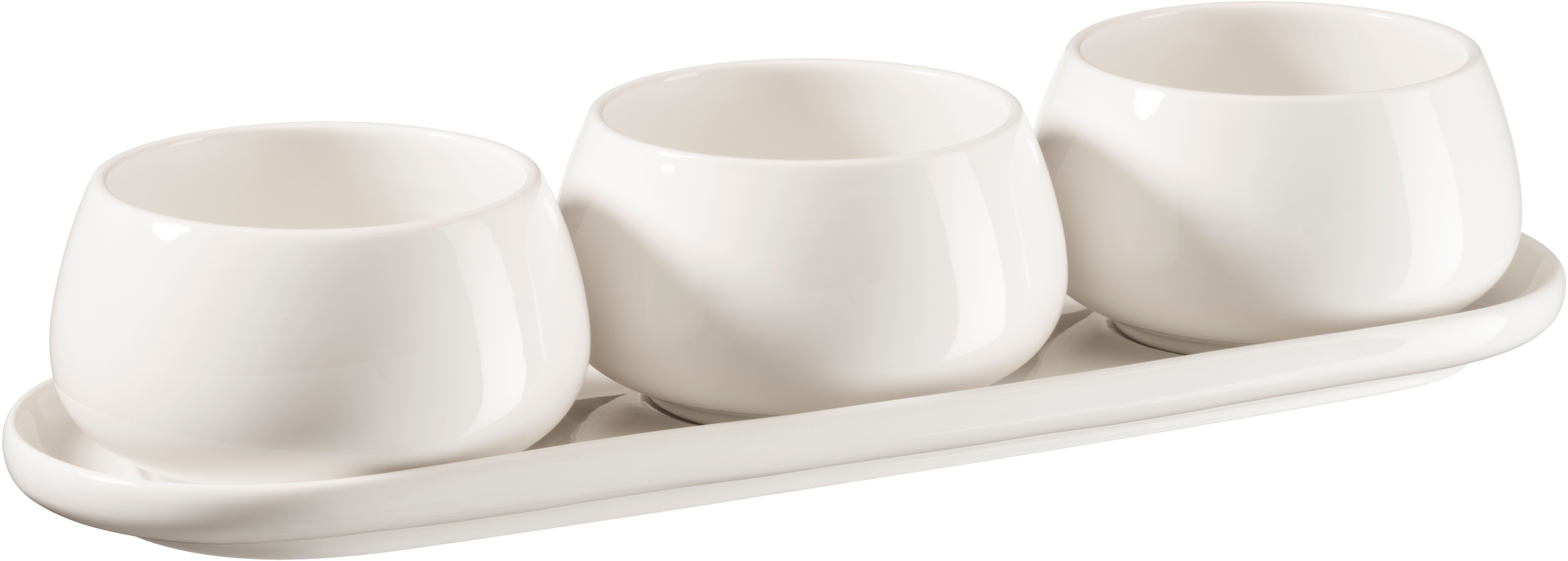 MÄSER Servier-Set Taya, Porzellan, (Set, 4-tlg)