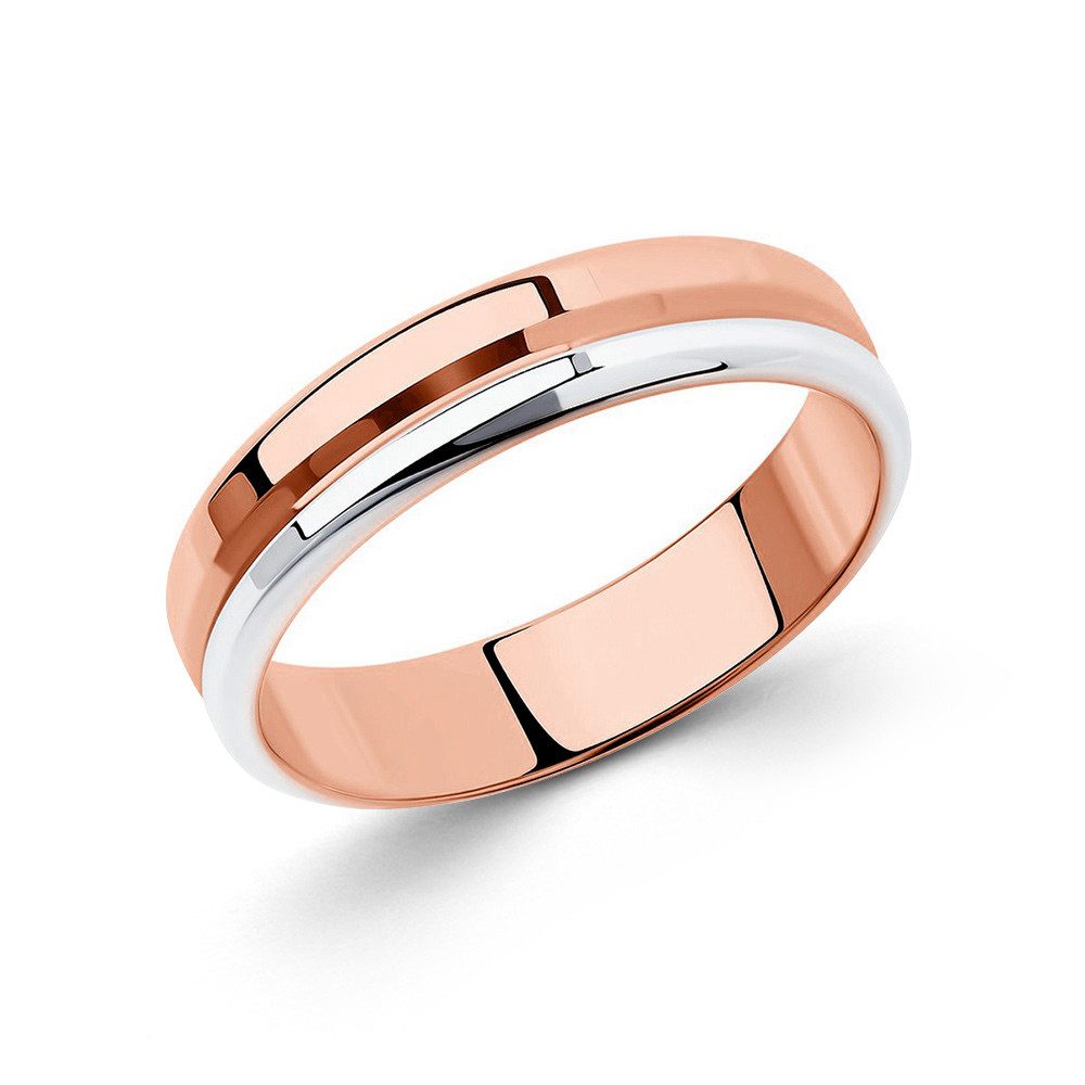 SOKOLOV Jewelry Trauring aus 925 Silber, halb vergoldet (1-tlg), Sterlingsilber Silberschmuck Verlobungsring Partnering