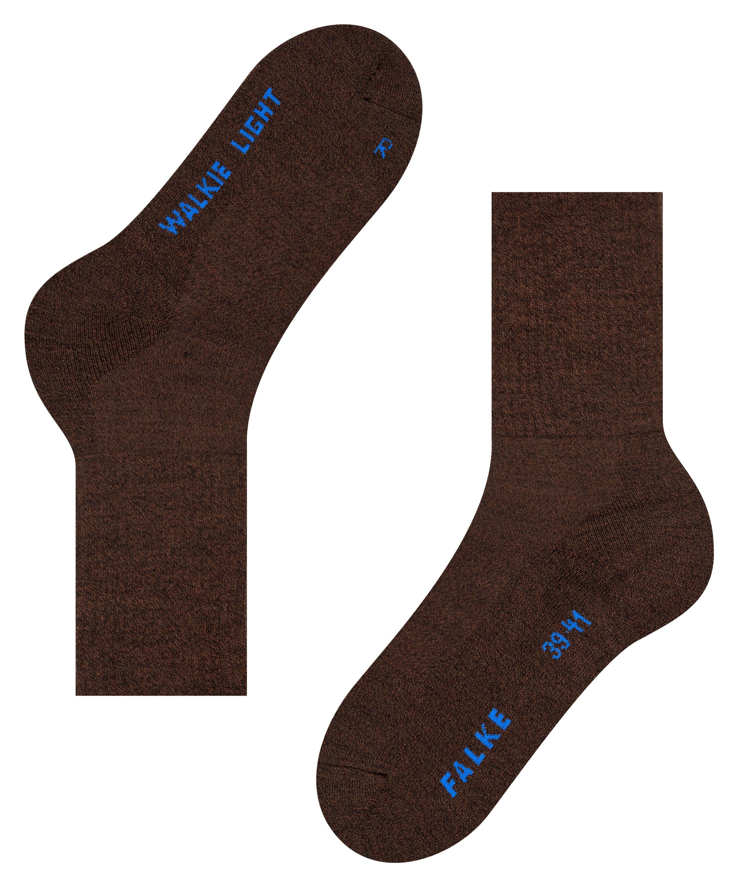 dark Socken (5450) (1-Paar) FALKE Light Walkie brown