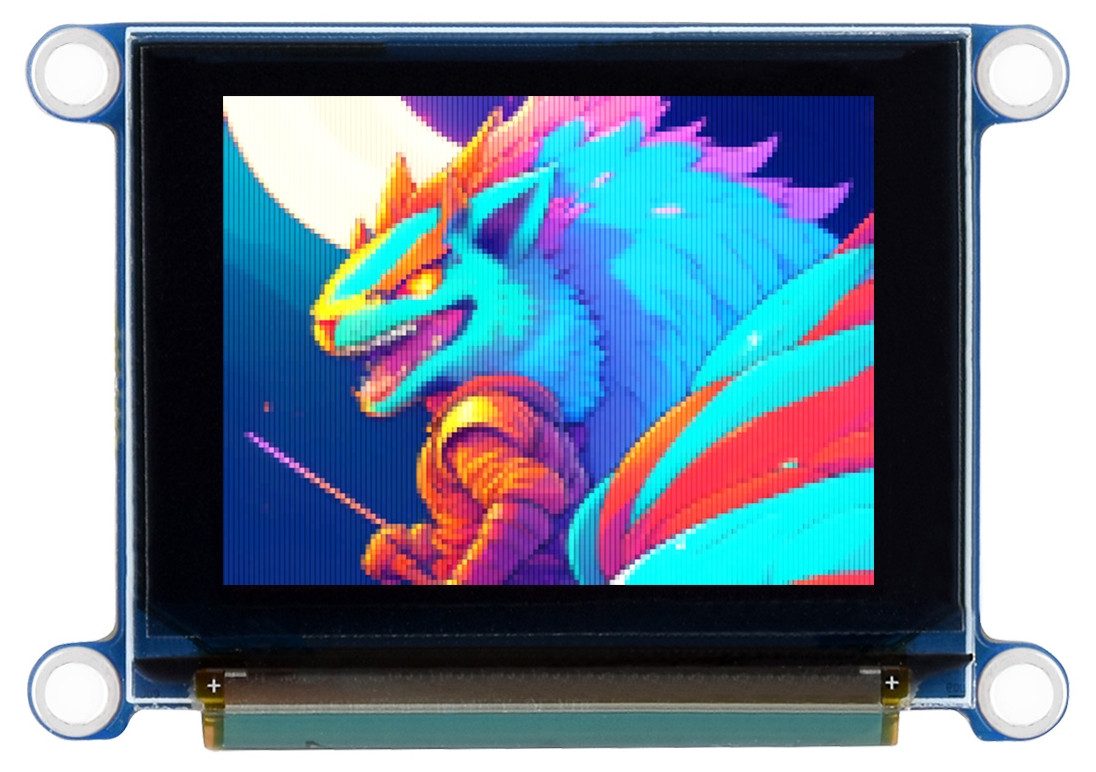 LED-Display Waveshare 1,27 RGB OLED Displaymodul: 128×96 Auflösung, 262K Farben