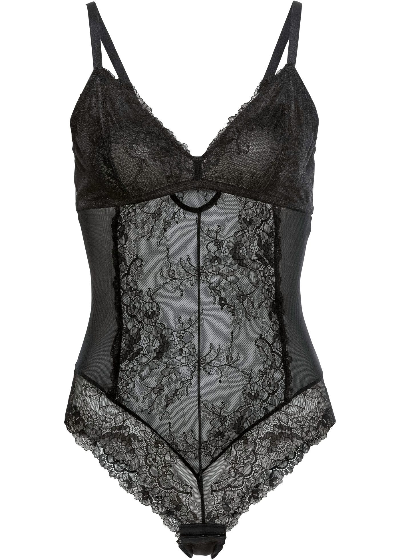 bonprix Body bügelloses Design, mit Spitze