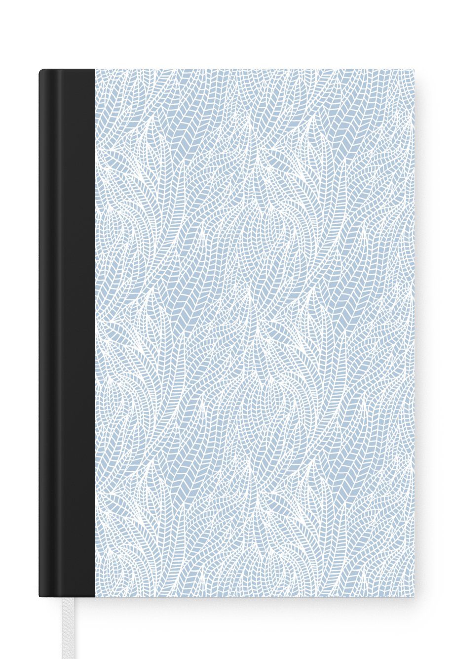 MuchoWow Notizbuch Blätter - Muster - Winter, Journal, Merkzettel, Tagebuch, Notizheft, A5, 98 Seiten, Haushaltsbuch