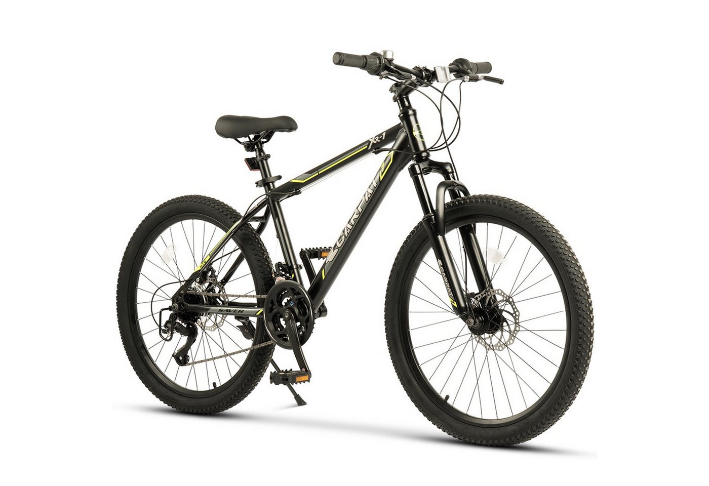 CARPAT SPORT Mountainbike 24 26 Zoll Fahrrad für Herren Damen, Mädchen und Jungen, 21 Gang, Kettenschaltung, Jugendfahrrad MTB Hardtail Fahrrad