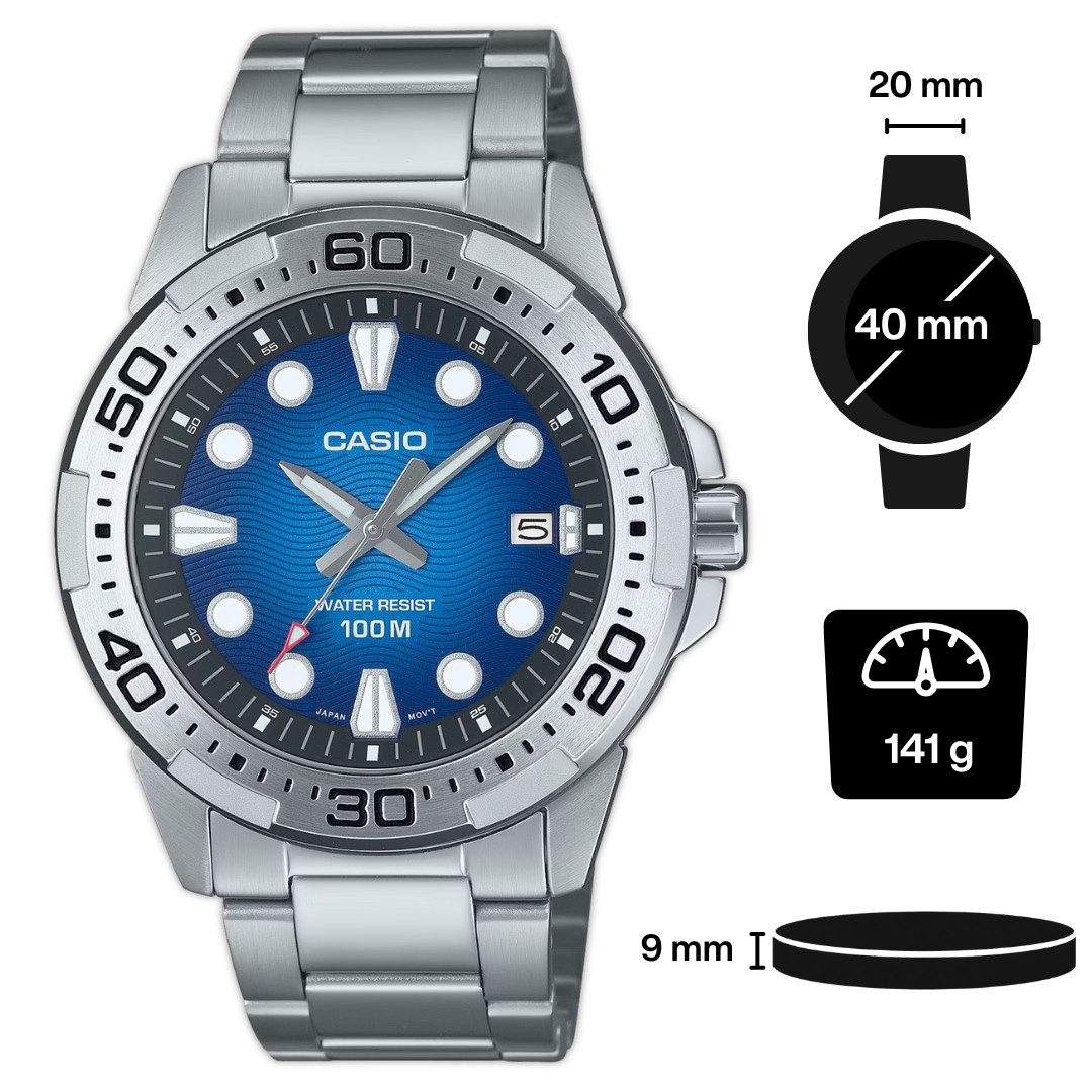 CASIO Quarzuhr Casio MTD-140D-2AV