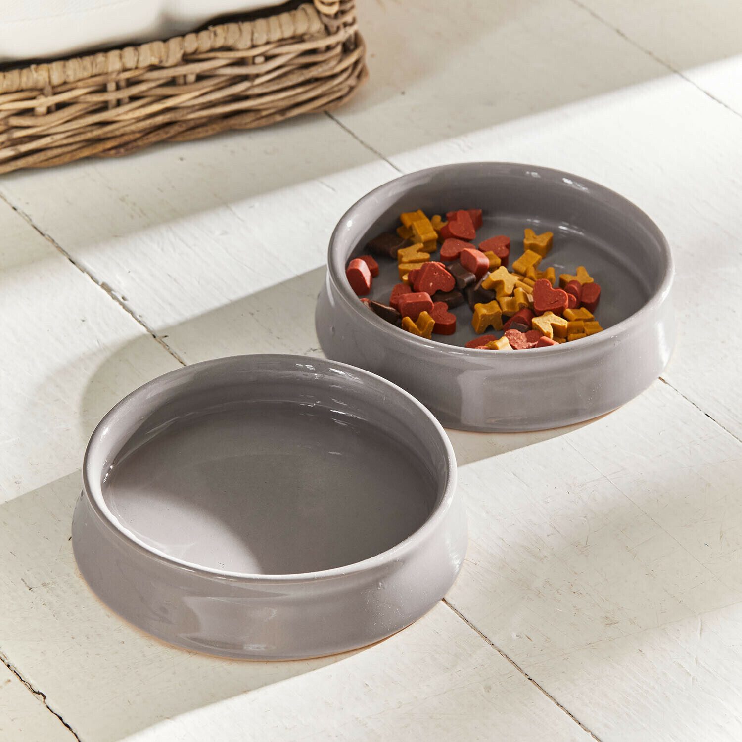 Mirabeau Futternapf Futternapf 2er Set Hapitos hellgrau