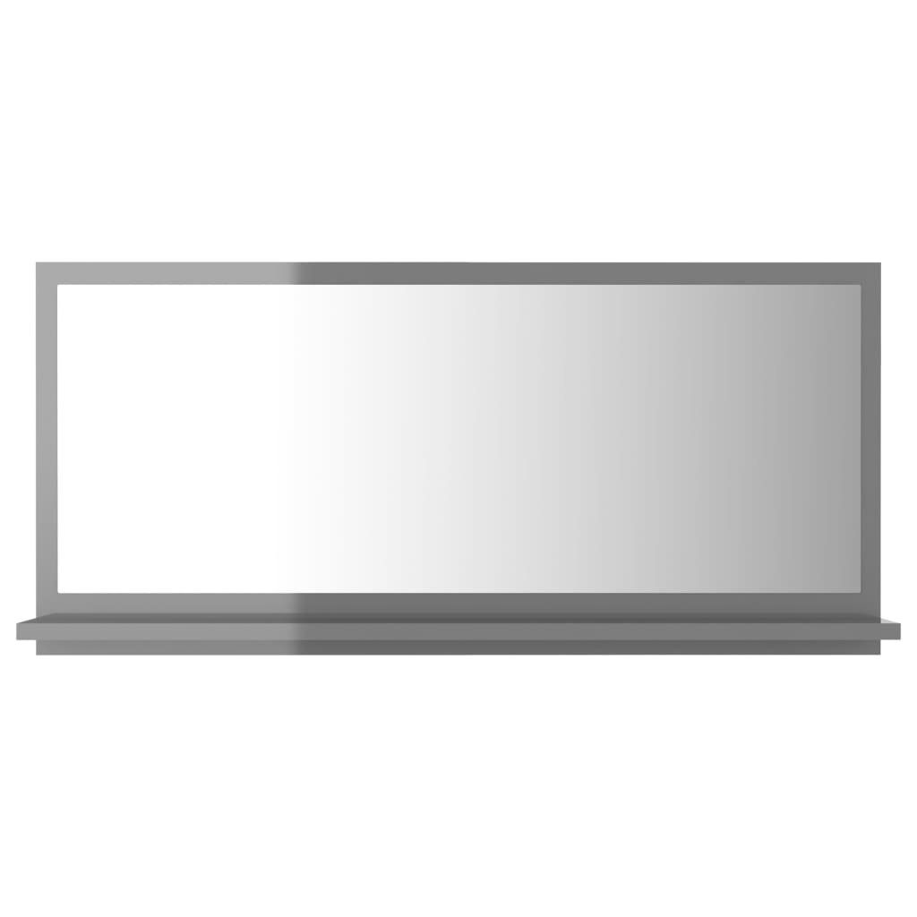 Badspiegel Hochglanz-Grau cm), möbelando in 10,5x80x37 3005555 (LxBxH: