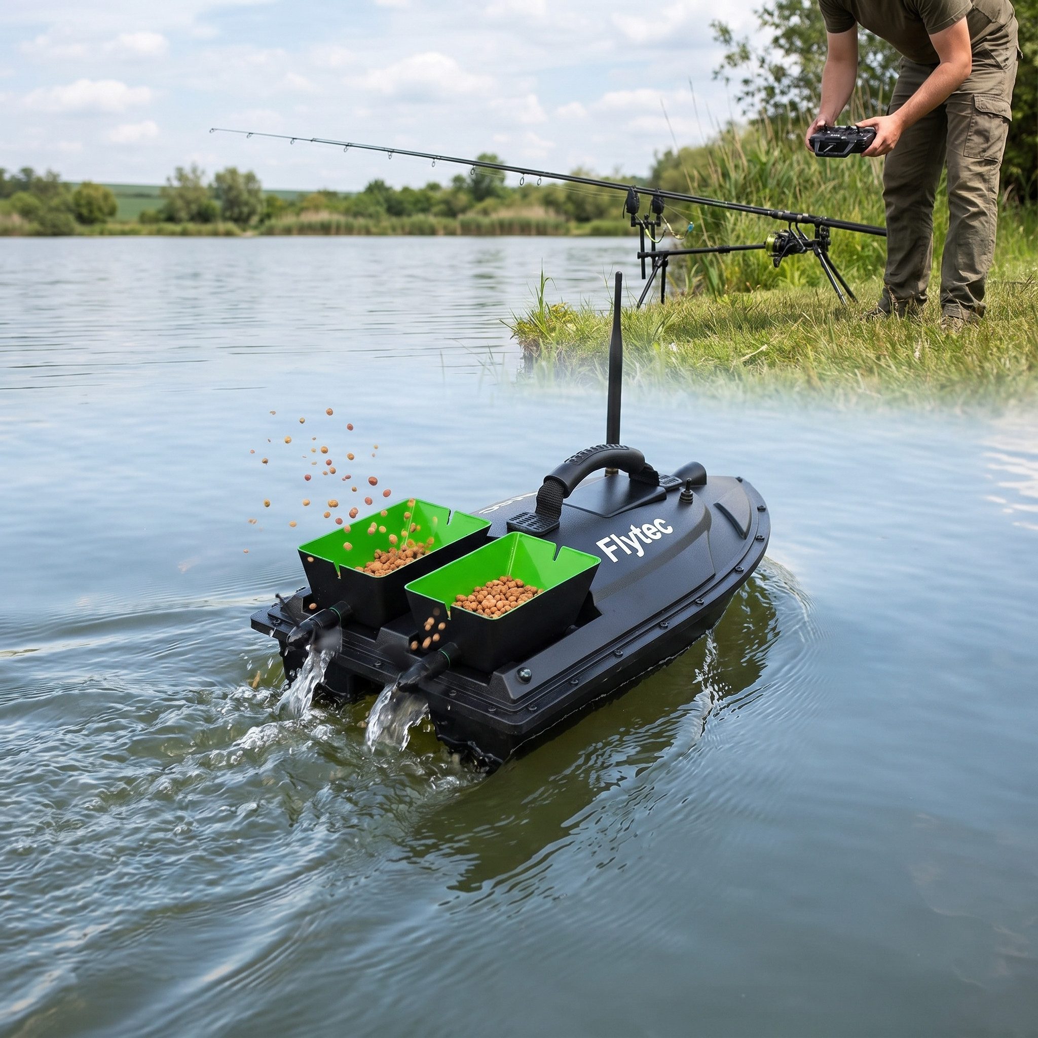 EmsCraft24 RC-Boot Futterboot Köderboot – RC Angelboot, 5200 mAh Akku lytec 2011-5