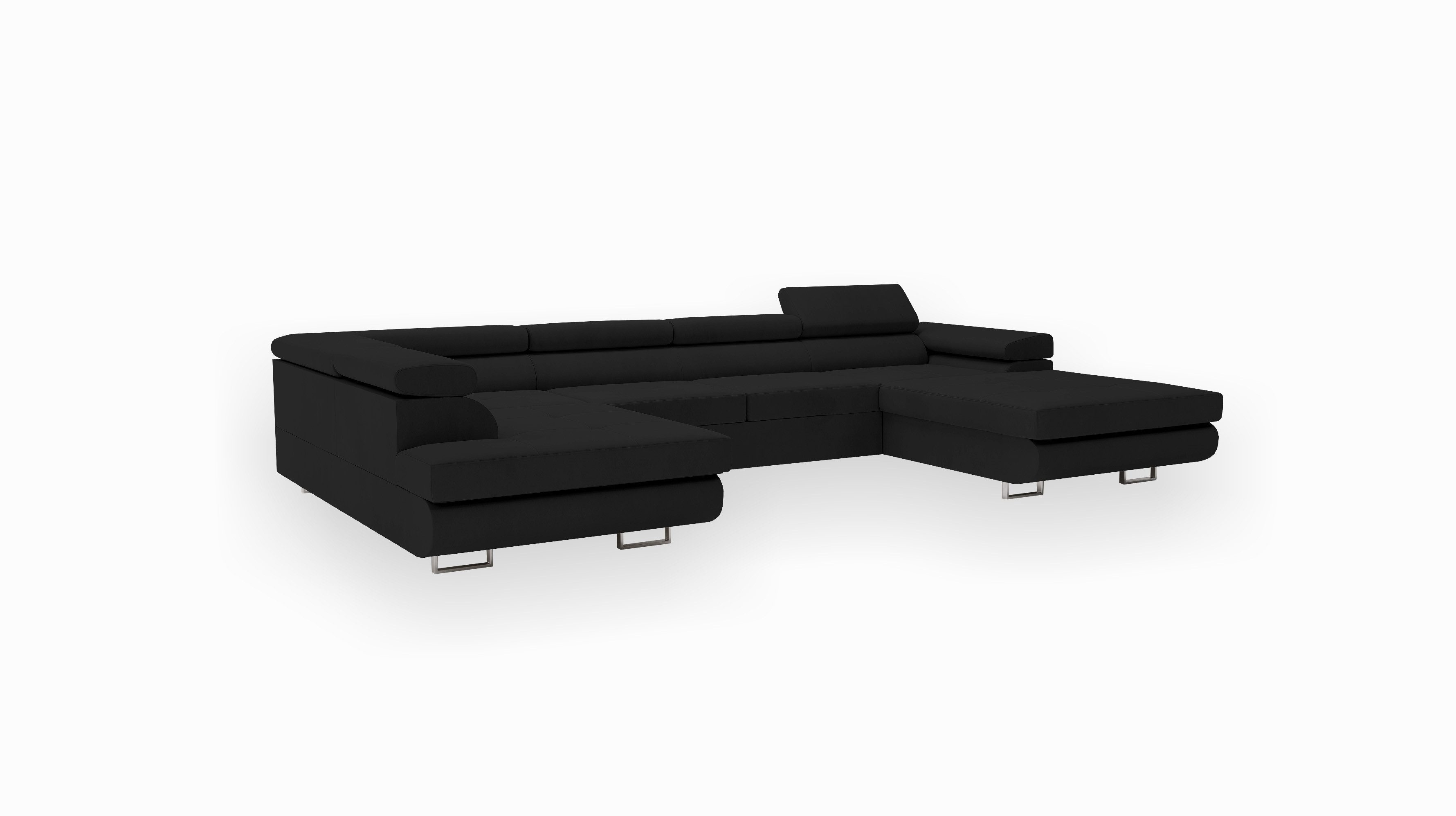 Goldstoff Wohnlandschaft mit Schlaffunktion, Couch für Wohnzimmer - Schlafs günstig online kaufen