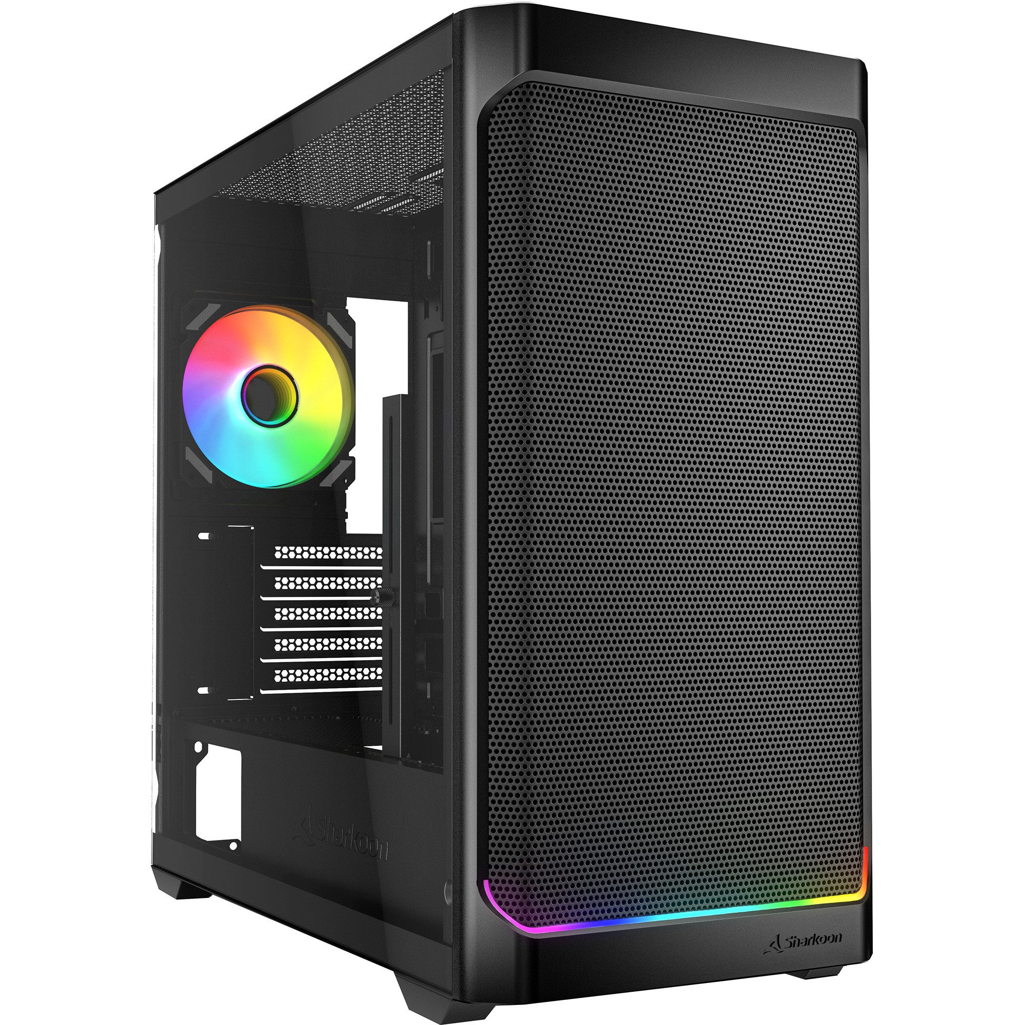 PC-Gehäuse Sharkoon MK4W RGB Strip, Tower-Gehäuse, (Tempered