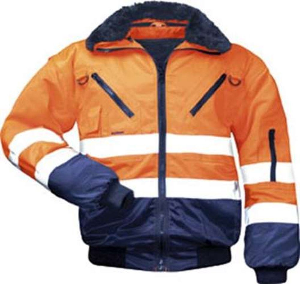 Norway Schutzjacke ERIK Warnschutz - Pilot - Jacke NORWAY Tex-Protector, Orange/Marine, G