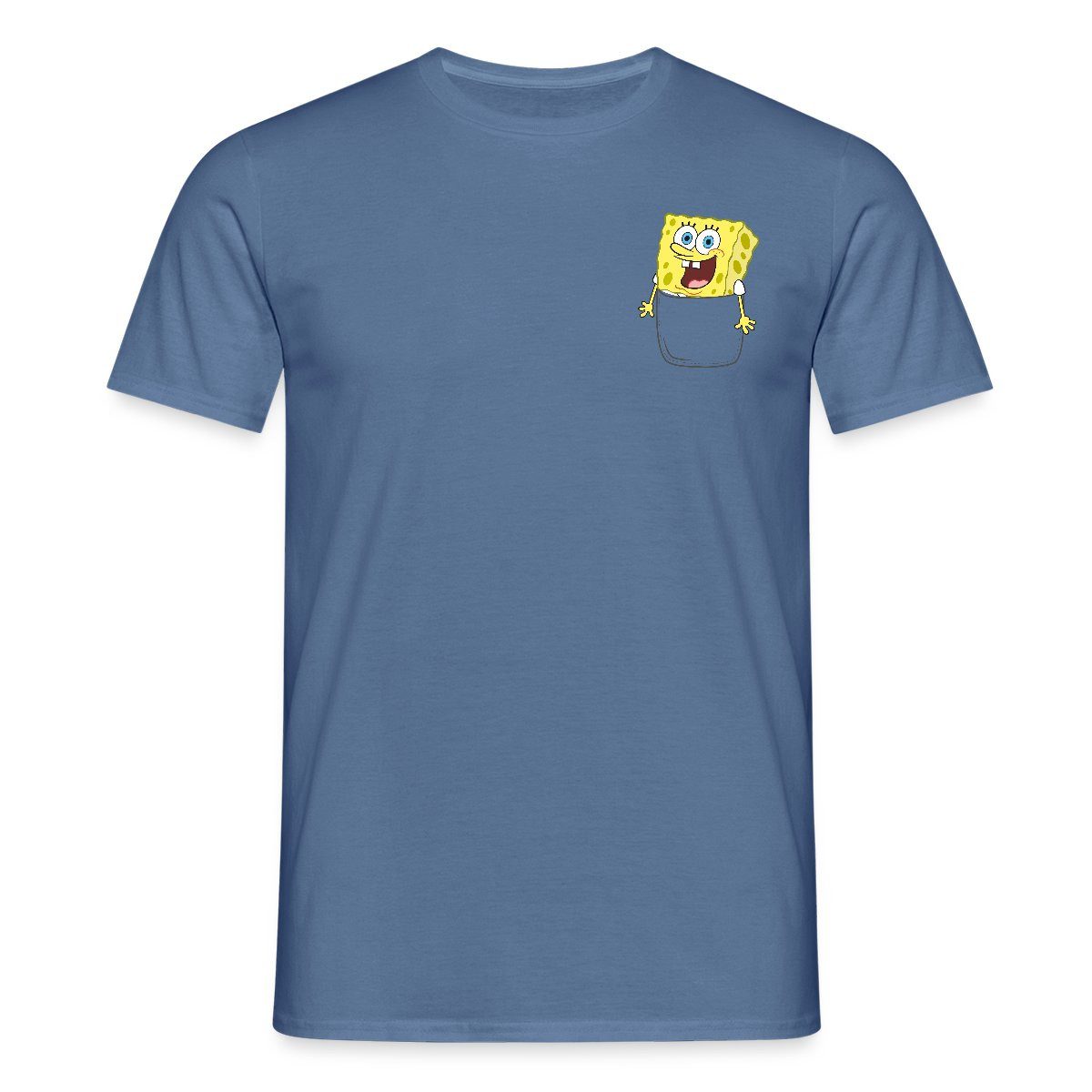 Spreadshirt T-Shirt SpongeBob Schwammkopf Ich Bin Bereit Brustmotiv Männer T-Shirt (1-tlg)