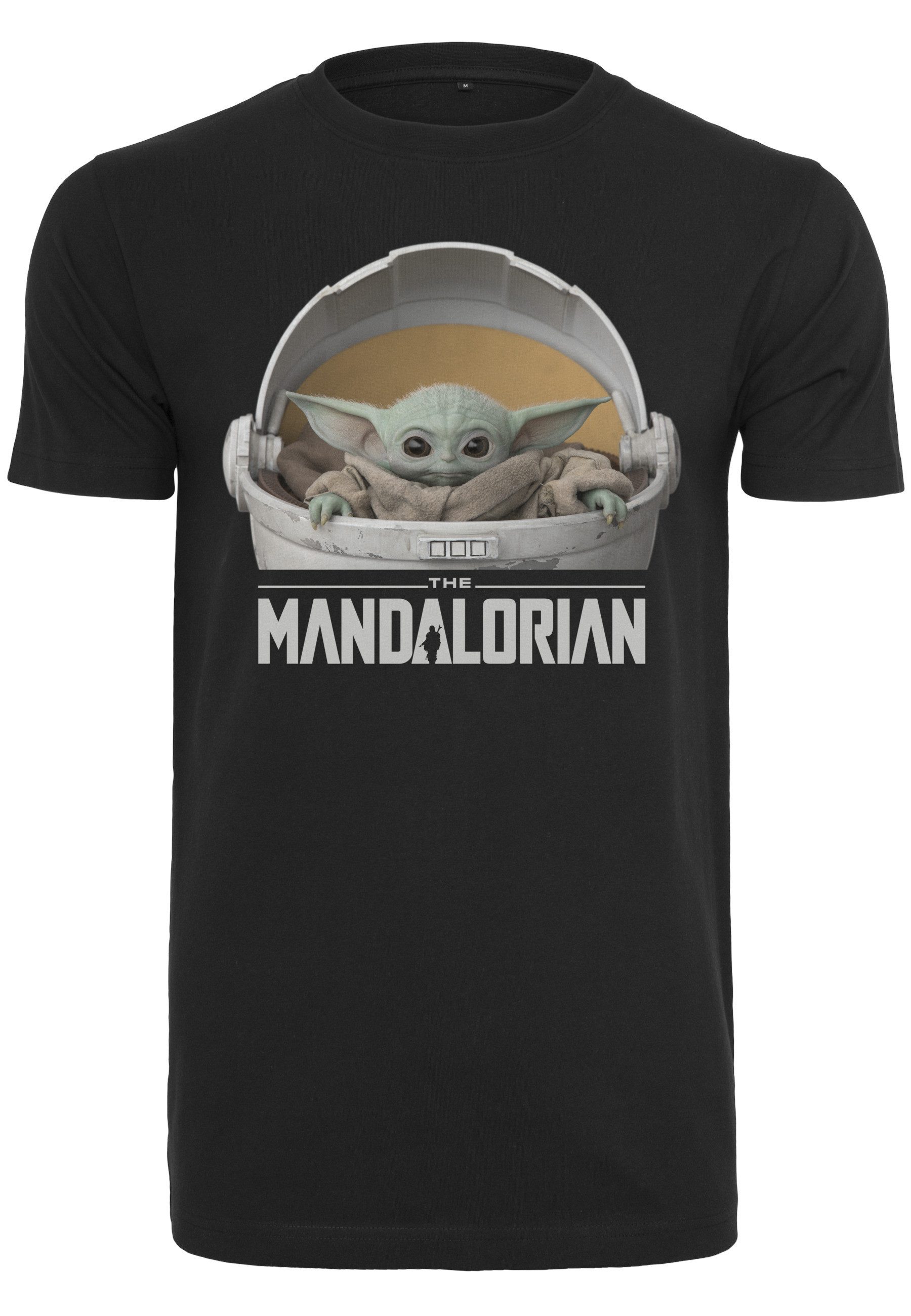 T-Shirt Merchcode Herren Baby Yoda Mandalorian Logo Tee