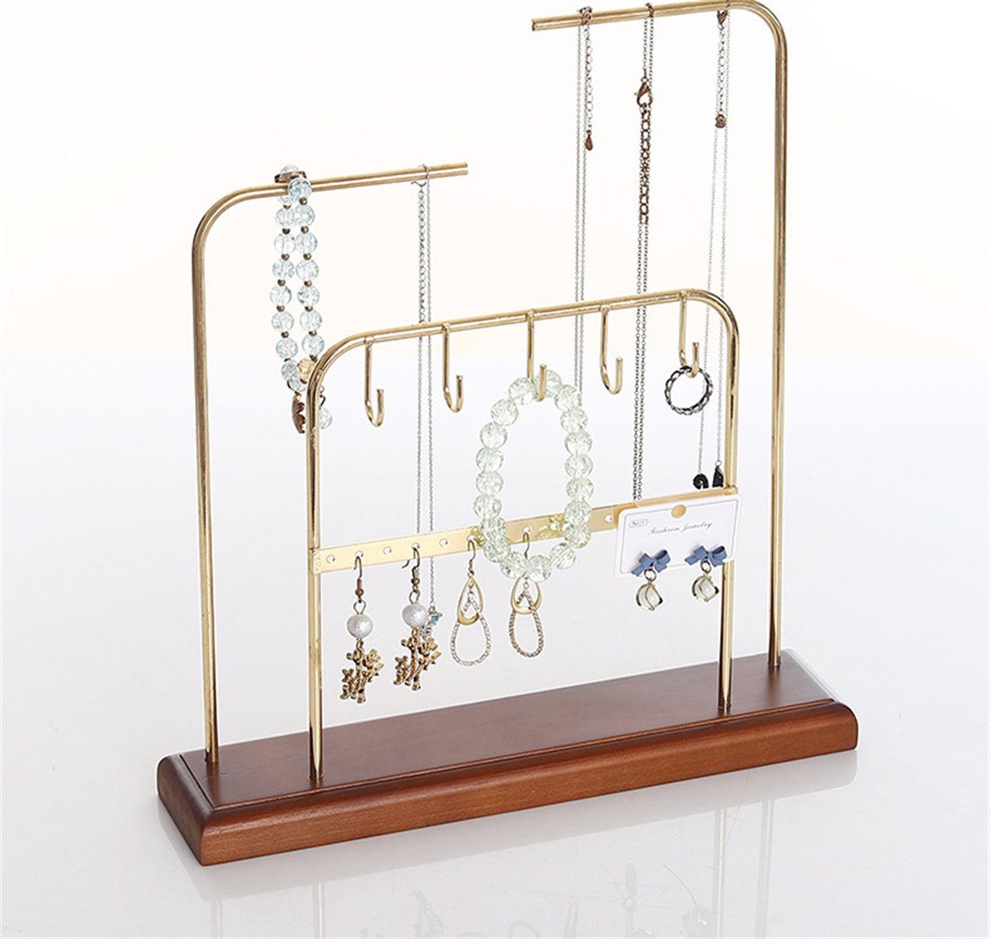 Ohrring- und ZOZOKIN Halsketten-Aufbewahrungsregal Eisen-Display-Organizer, Schmuckschrank
