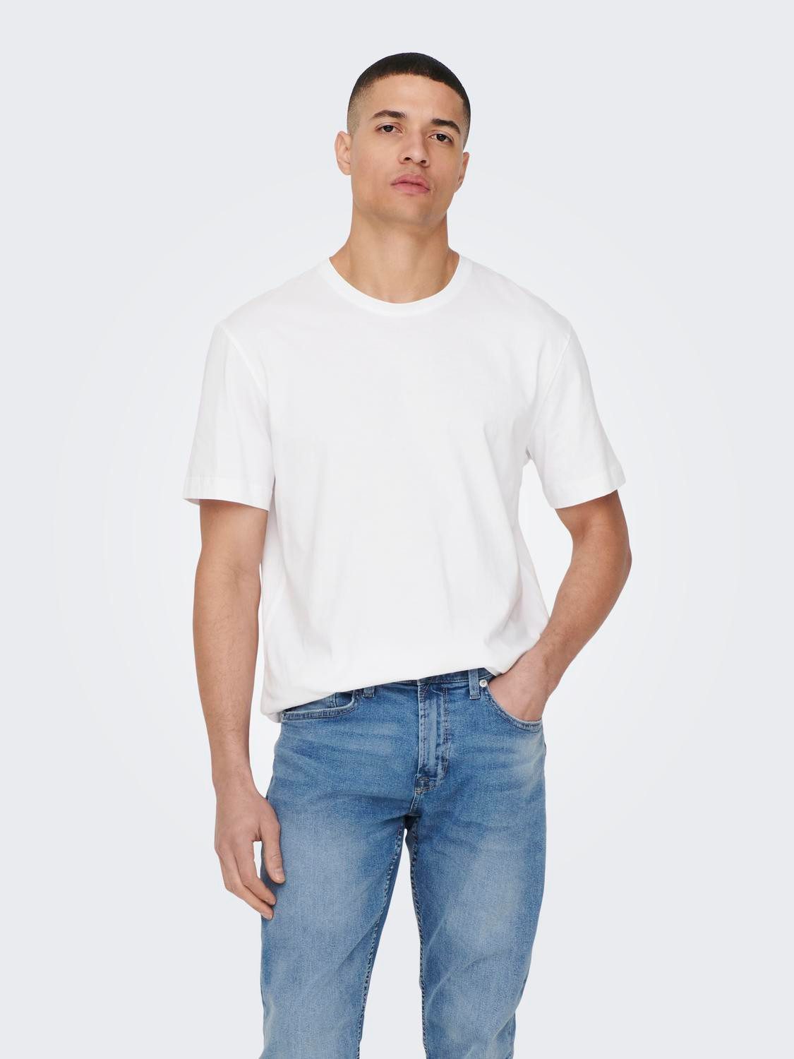 ONLY & SONS T-Shirt 2er-Set Rundhals günstig online kaufen