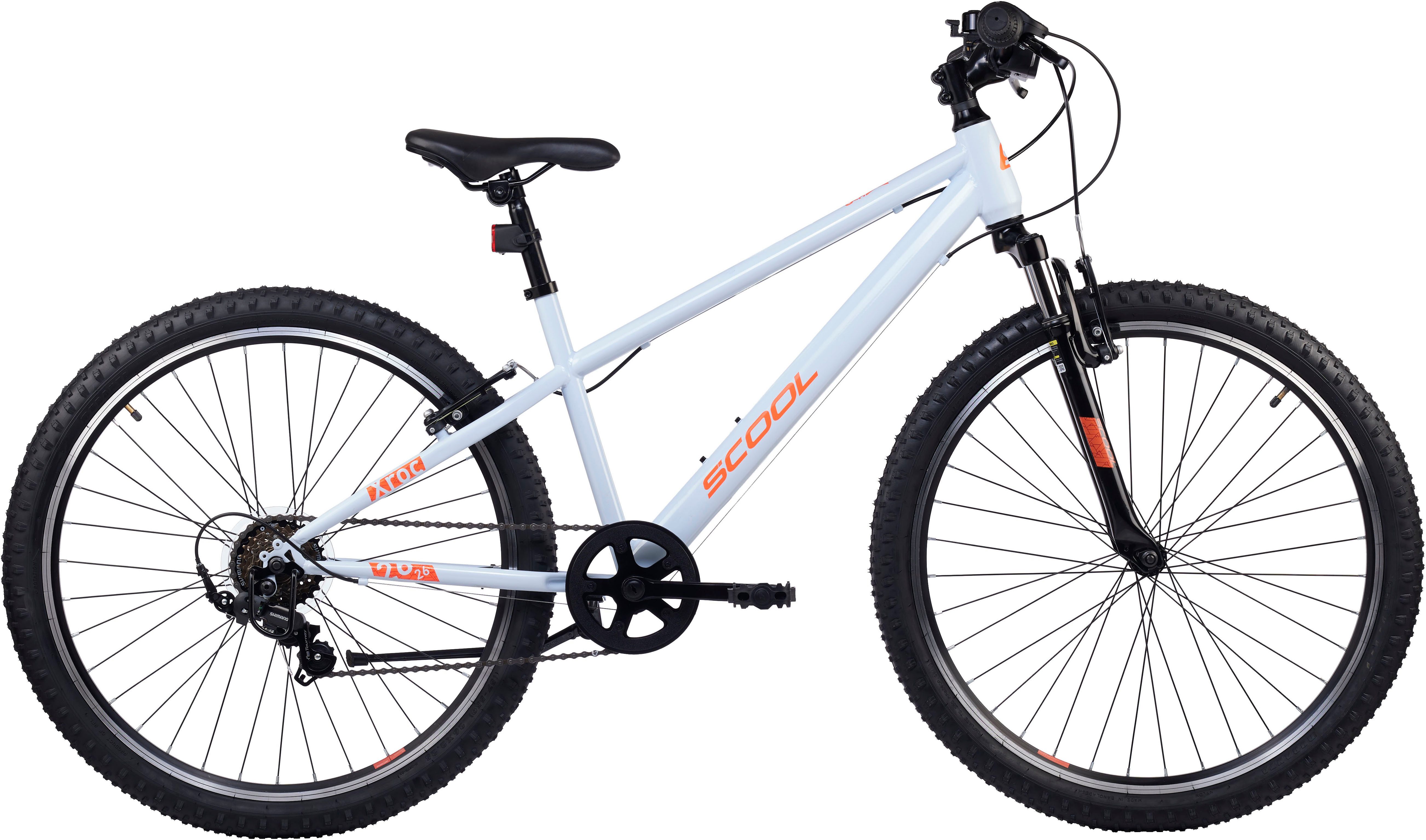 S’COOL Jugendfahrrad S'COOL Xroc 26-K6 Sky Grey/Neon Orange, 6 Gang Shimano, Kettenschaltung