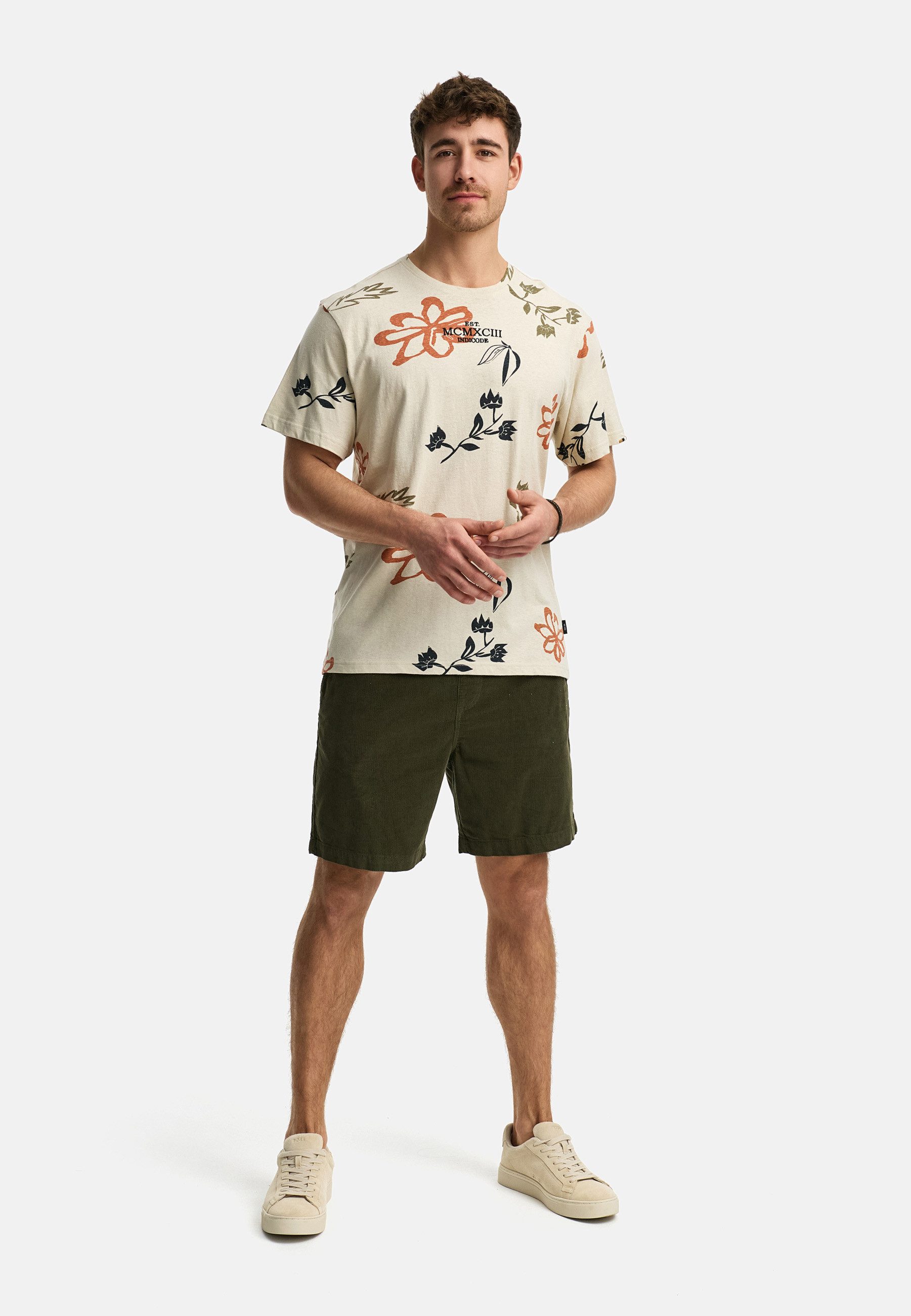Indicode T-Shirt Herren INAsbjorn Shirt Tee Herrenshirt T-Shirt mit hochwertig verarbeiteten Details