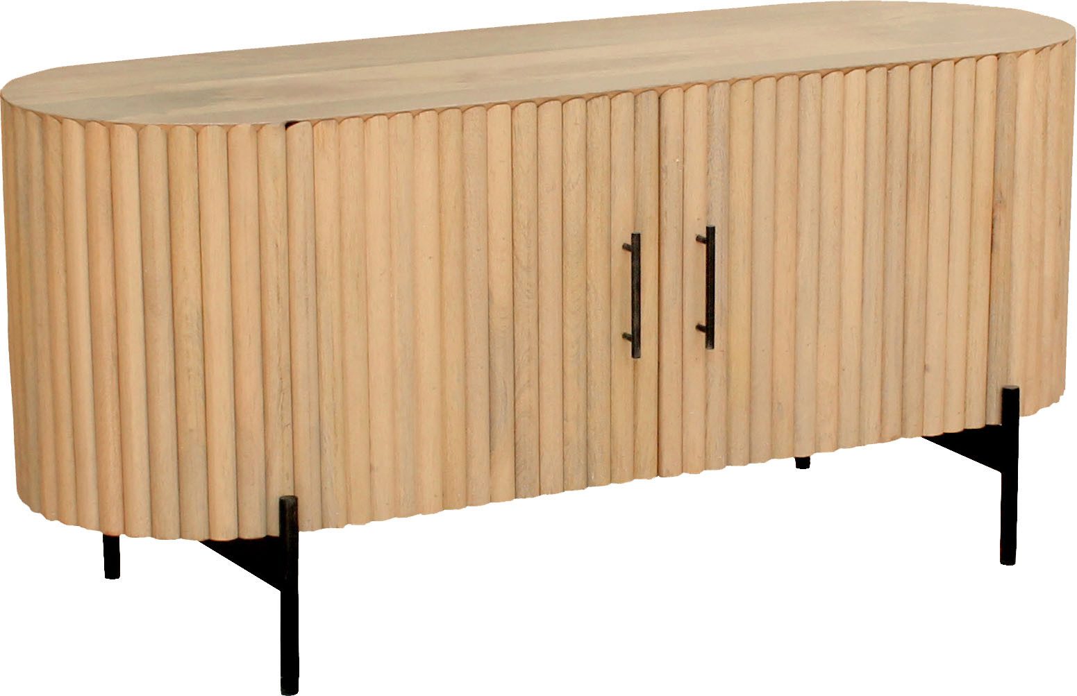 SIT TV-Board (1 St), Lamellen-Design im Retro Stil