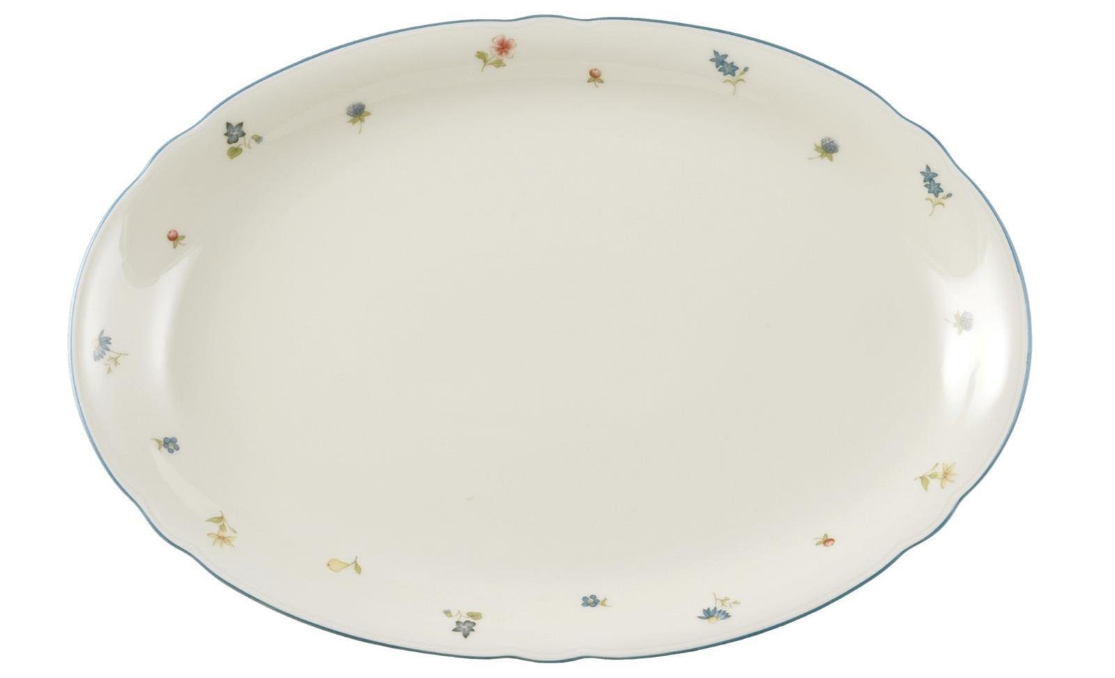 Seltmann Weiden Servierplatte Seltmann Weiden Marie-Luise Streublume Servierplatte oval 35cm oval, Porzellan, (Packung)