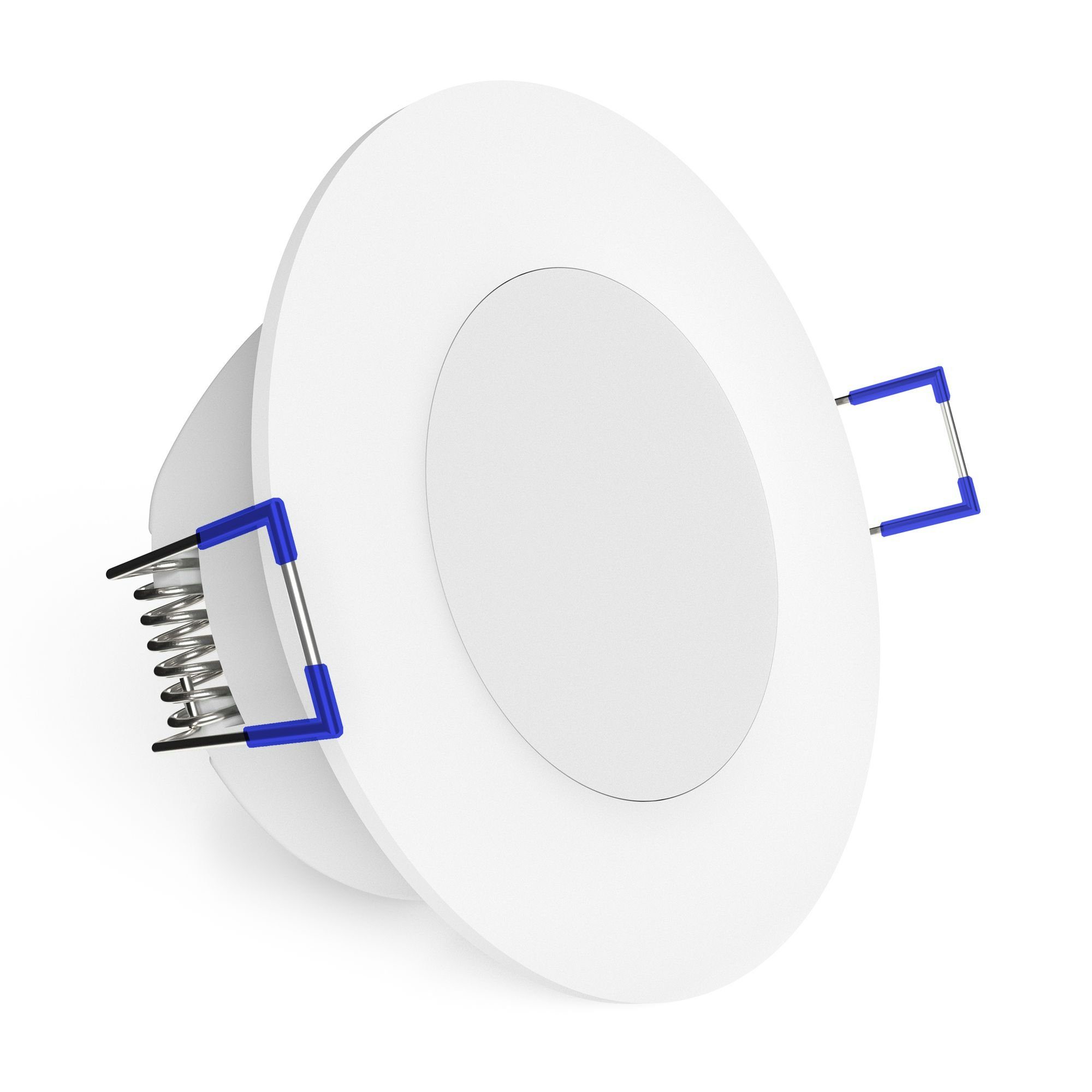 linovum LED Einbaustrahler WEEVO extra flacher LED Einbaustrahler Spot 4000K 6,5W 230V fuer Bad, LED-Leuchtmittel fest verbaut, LED-Leuchtmittel fest verbaut