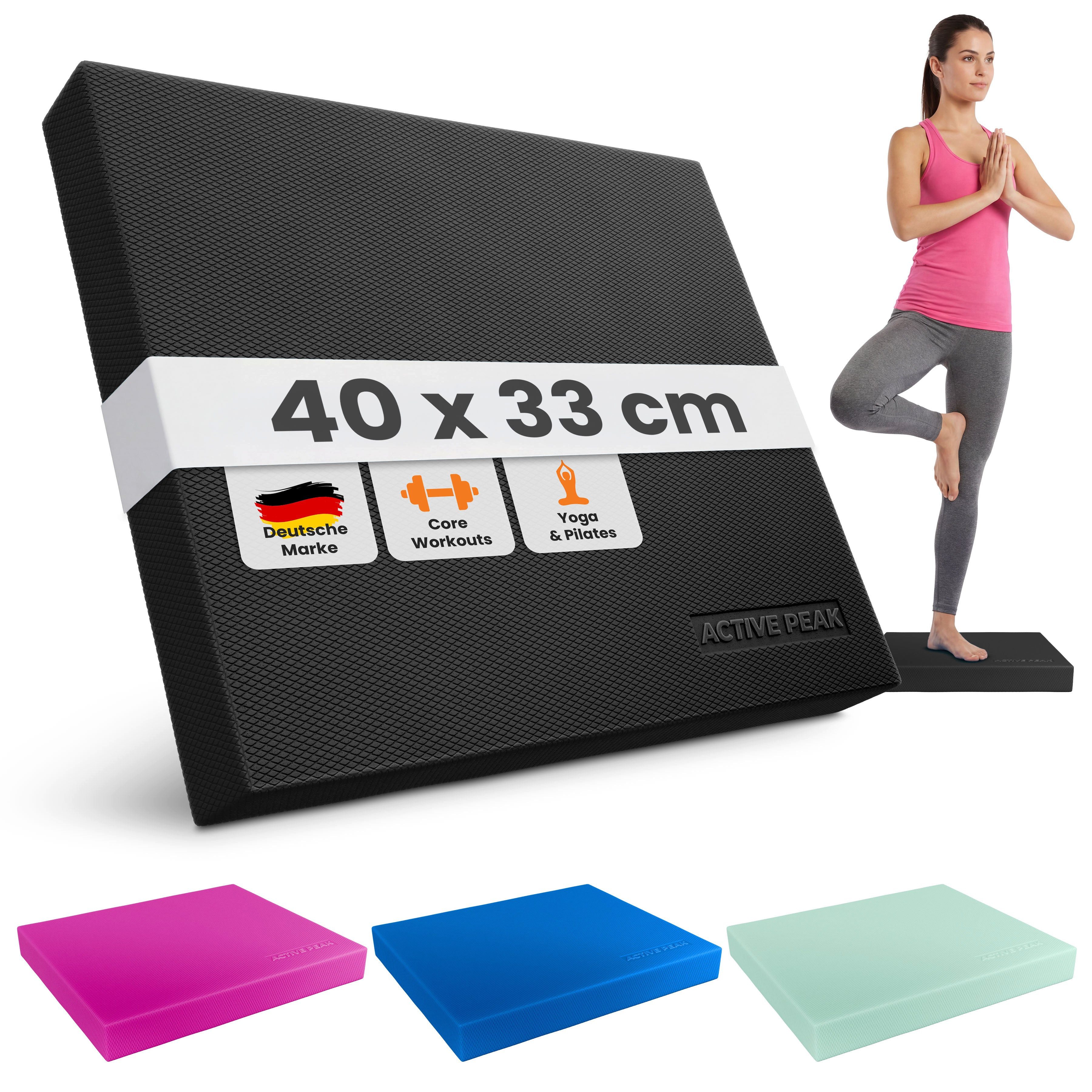 Active Peak Balanceboard Balance Pad, Balance Kissen Gymnastik XXL Balancekissen