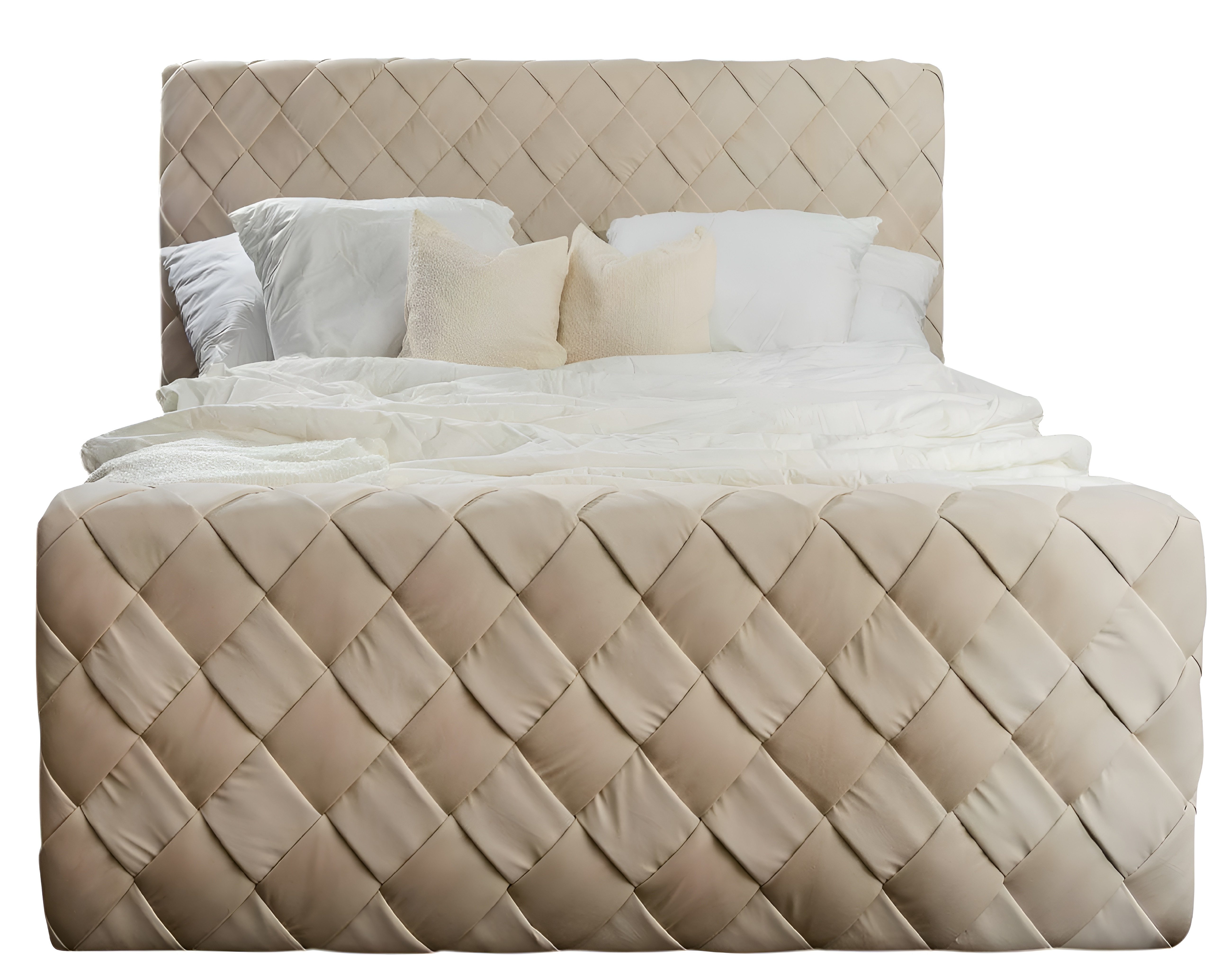 Xlmoebel Boxspringbett Luxus Bettgestell mit modernem Design und hochwertigem Kopfteil (1-St., Bett), Hergestellt in Europa