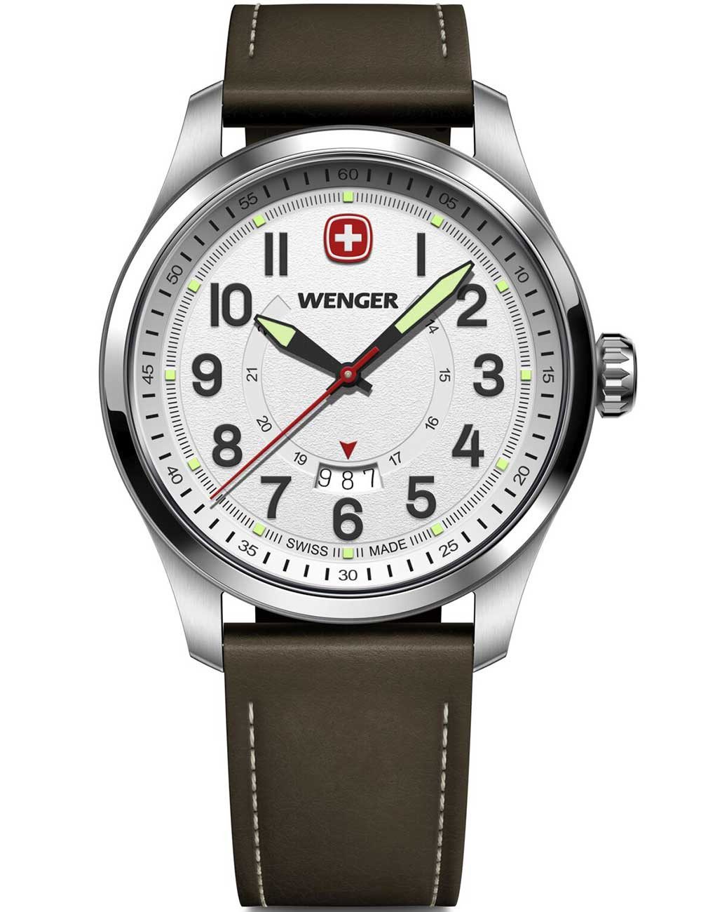 Wenger Quarzuhr Wenger 01.0541.120 Herrenuhr Terragraph 43mm 10ATM Wenger 01.0541.120 Herrenuhr Terragraph 43mm 10ATM