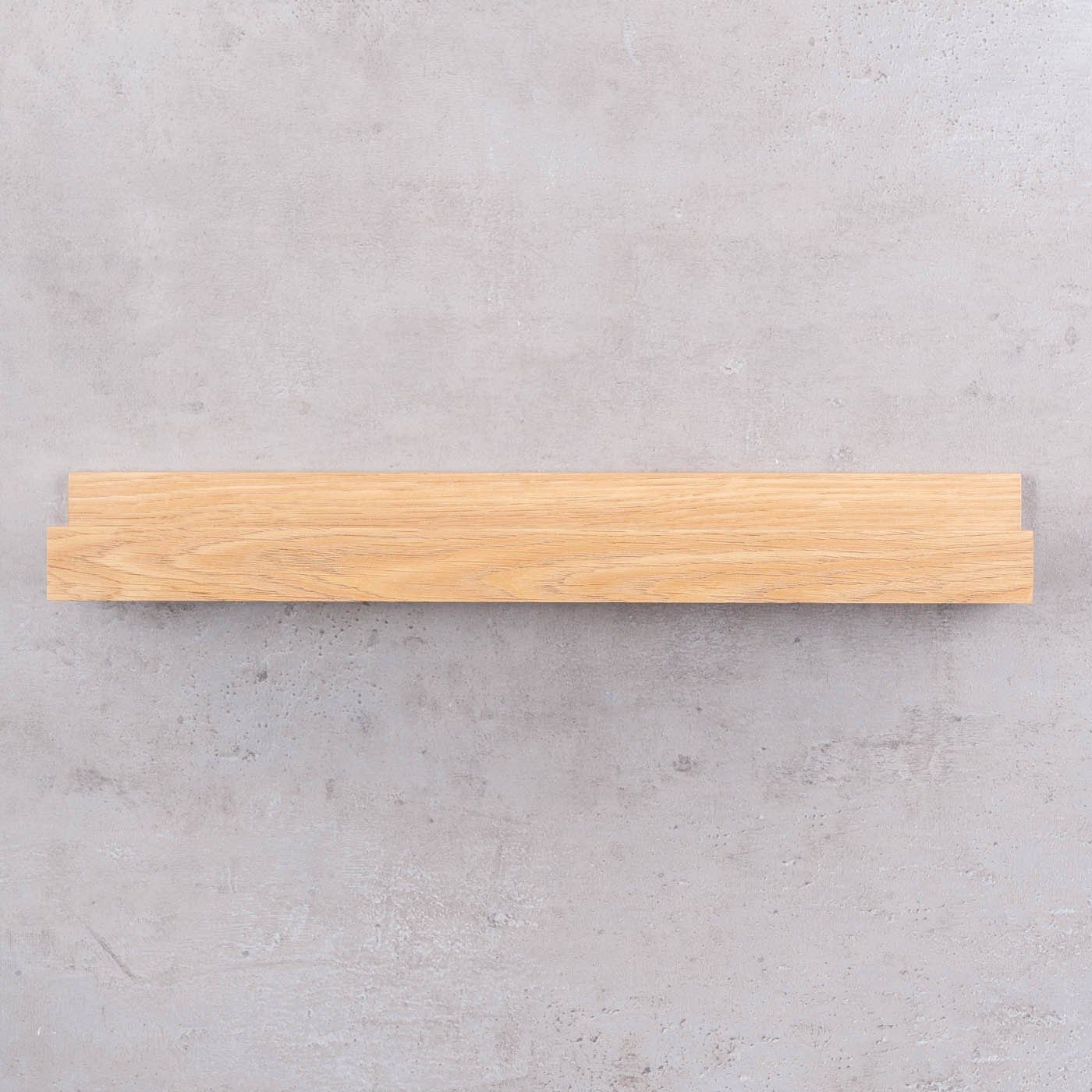 Levandeo® Bilderleiste, Bilderleiste Eiche Braun L40cm MDF Holz Wandregal Schmal Wanddeko