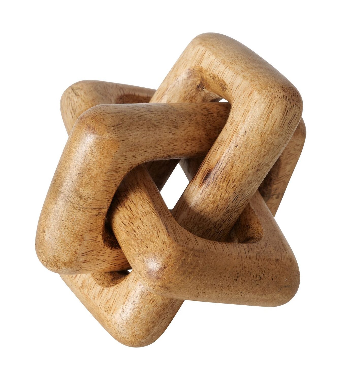 Dekoobjekt SUAL, 14 x 14 cm, Braun, Mangoholz