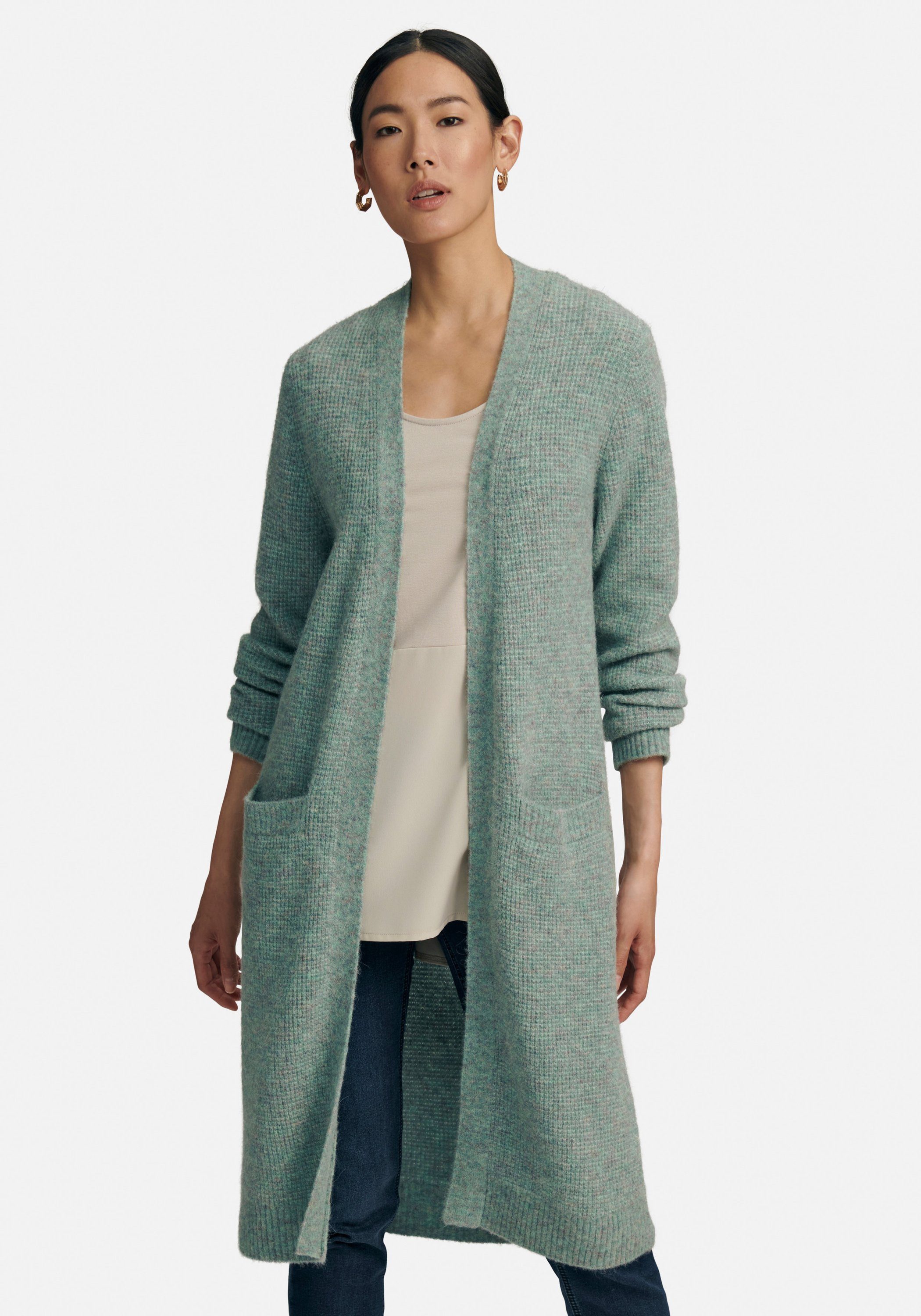 Hahn MINT-MELANGE Peter wool Strickjacke