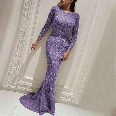 AFAZ New Trading UG Abendkleid Langärmliges, schlankes, sexy Abendkleid für Damen mit langem Rock