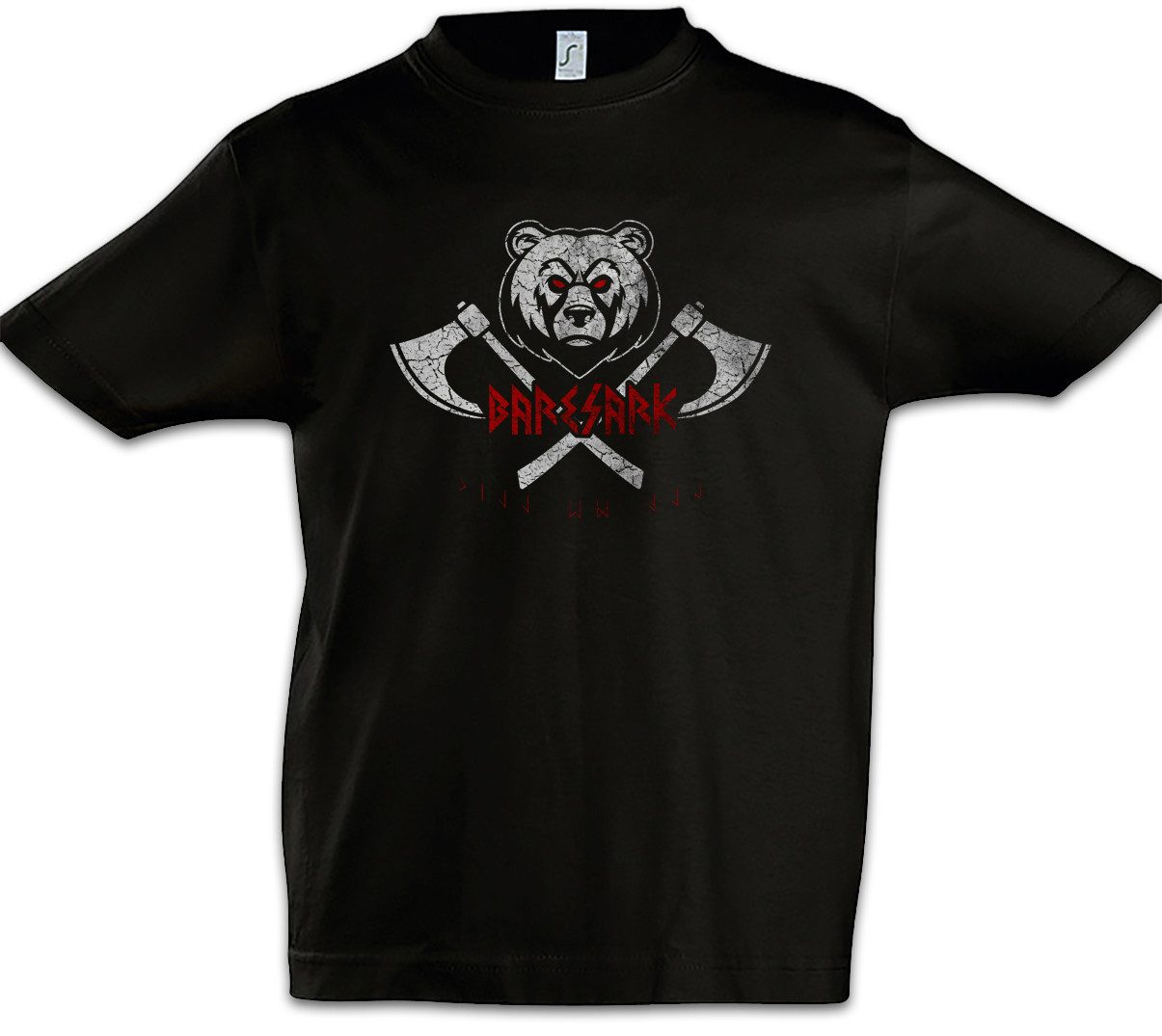 Print-Shirt Baresark IV Kinder T-Shirt Wikinger Vikings Berserker Thor Odhin