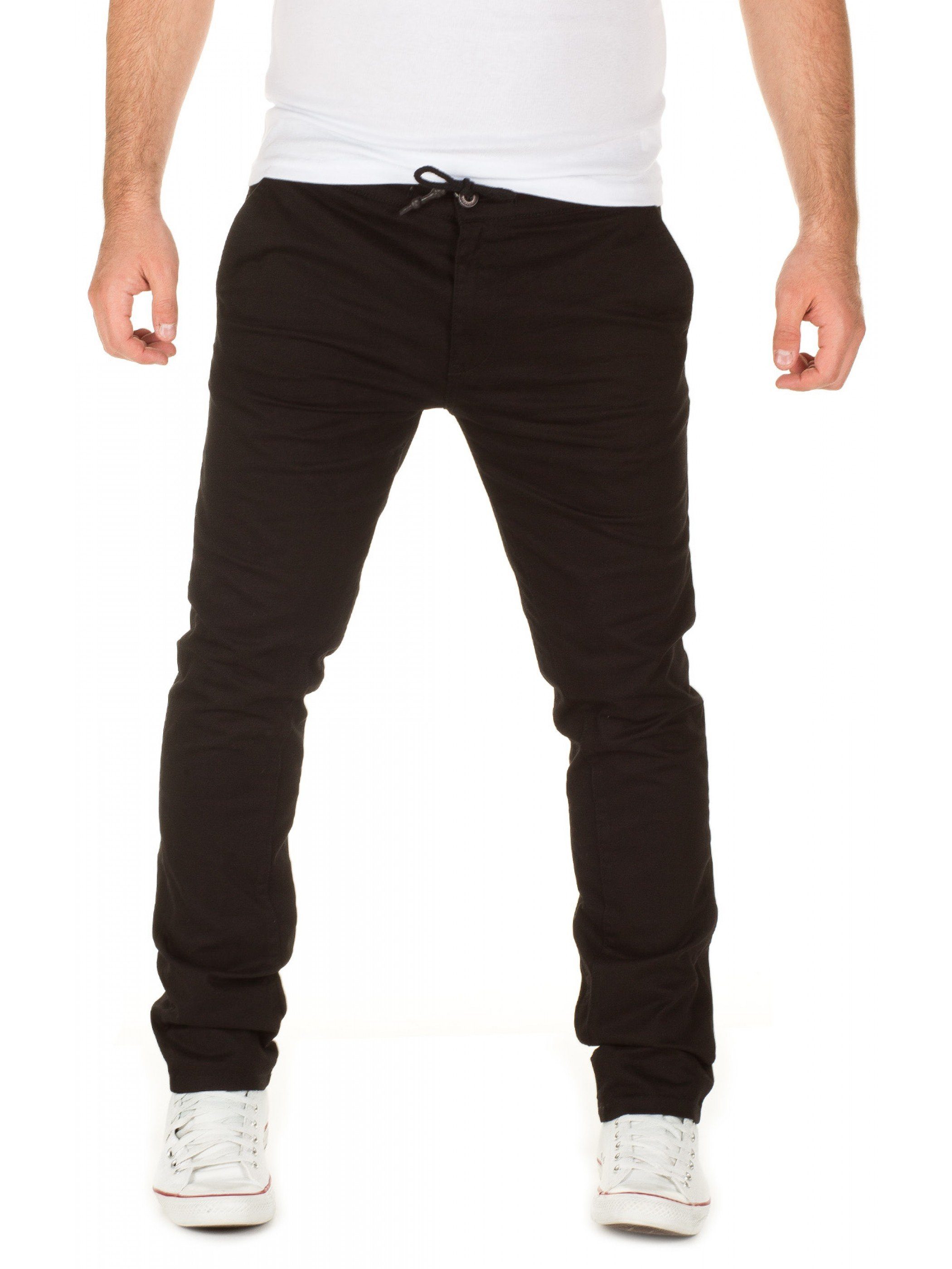 (3000) Chino Kordelzug mit Black Pants Agron Chinos Yazubi