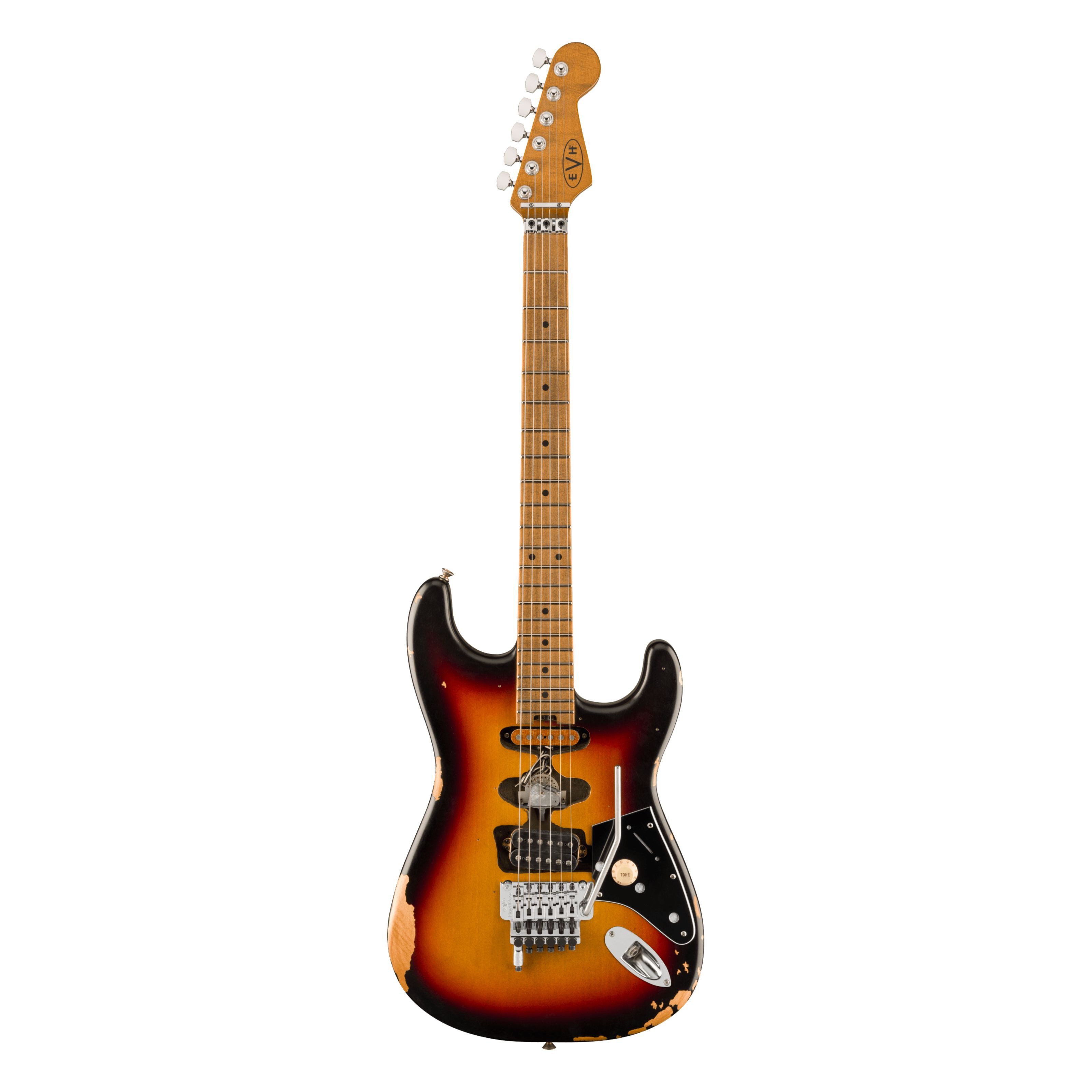 EVH E-Gitarre, E-Gitarren, ST-Modelle, Frankenstein Relic MN Vintage Sunburst - E-Gitarre