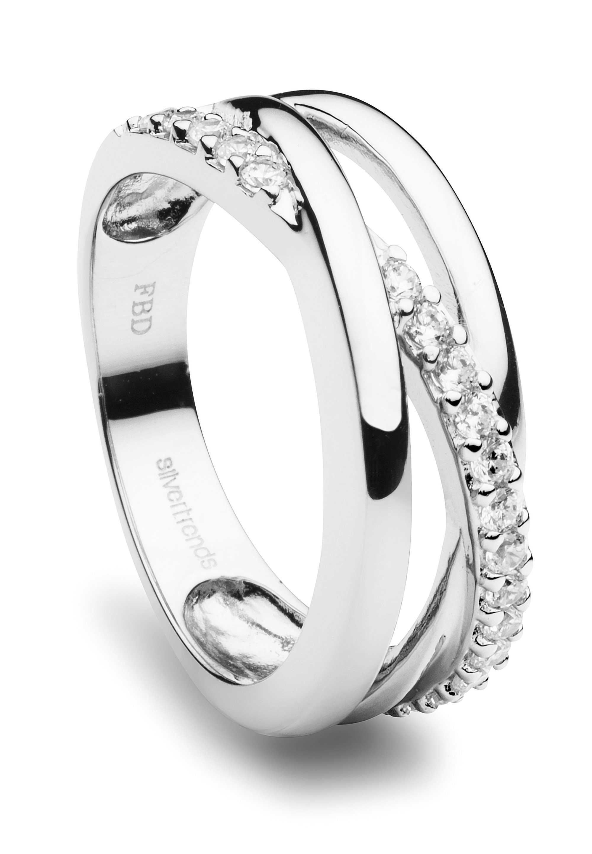 NANA KAY Fingerring Simply Essentials, mit farblosem Steinbesatz