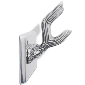 furnicato Garderobenständer Aluminium Garderobenhaken Hakenleiste Hut-/Krawattenaufhänger Silber