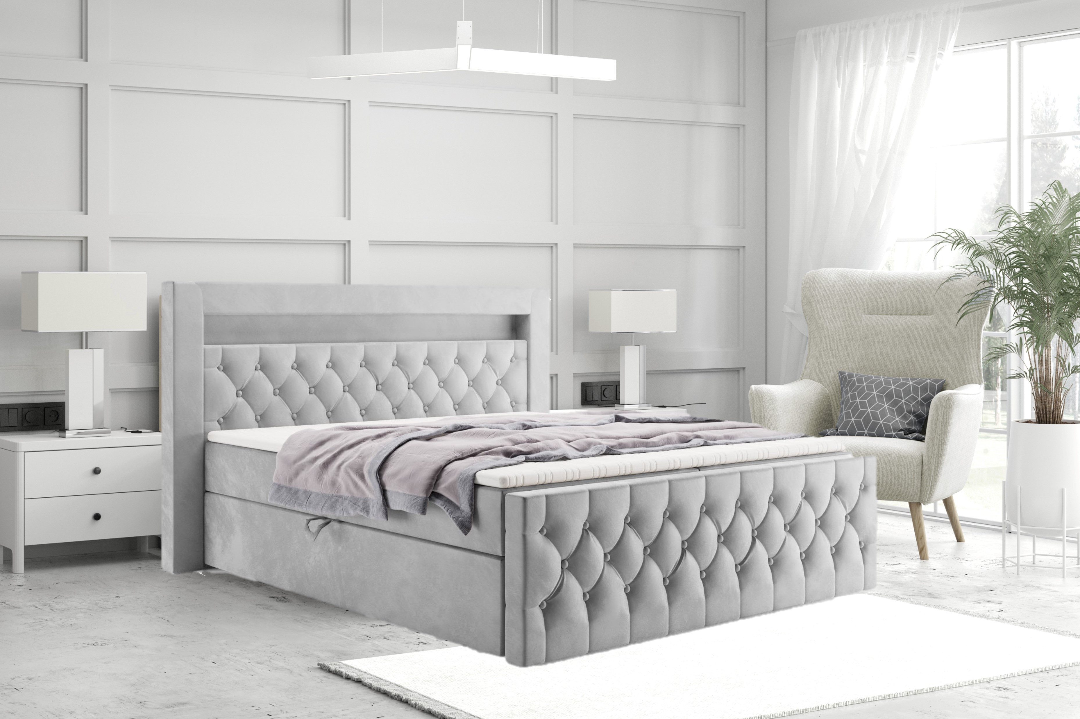 Labett Boxspringbett GOLD 9 mit LED, günstig online kaufen