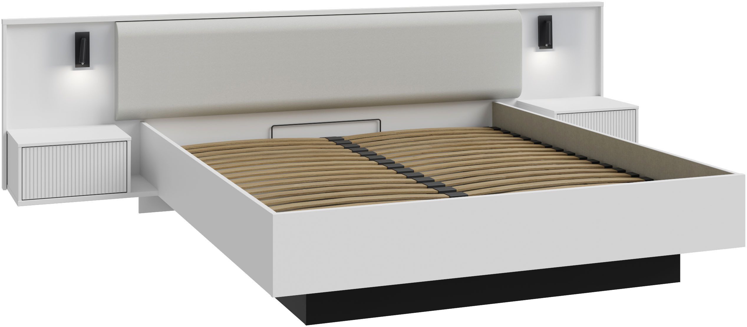 FORTE Nachttischlampe, LED fest integriert, Neutralweiß, Bettbeleuchtung, M günstig online kaufen