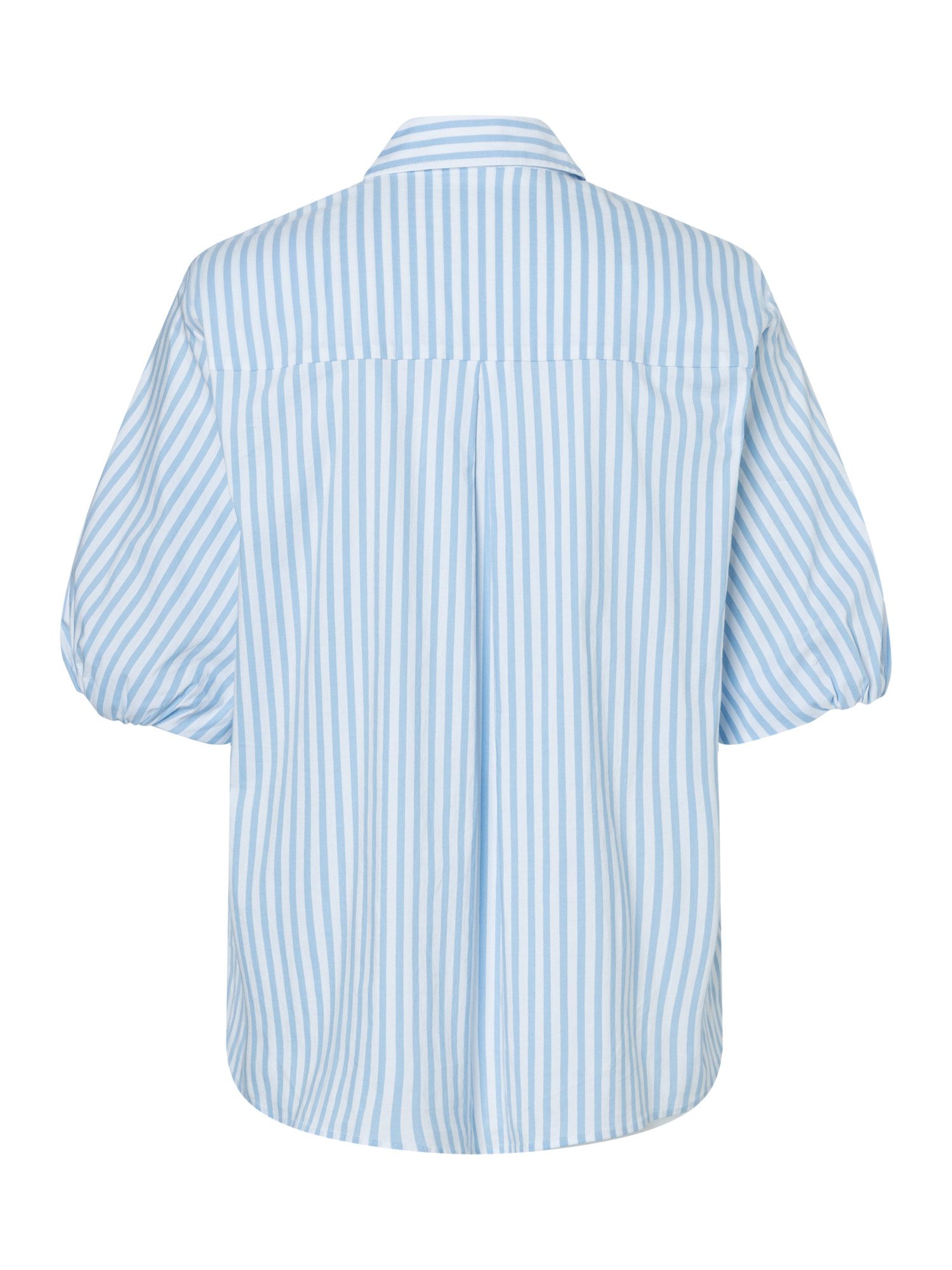 MORE&MORE Kurzarmbluse feminine, gestreifte Kurzarm-Puffärmelbluse