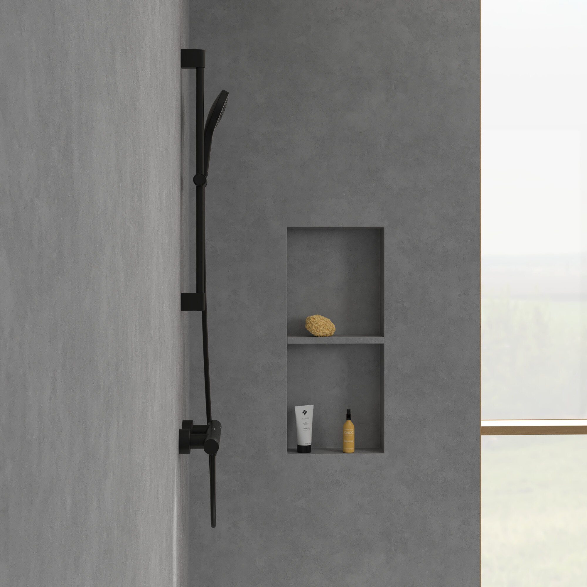 Villeroy & Boch Brausethermostat Universal Taps & Fittings Duschthermostat, Rund - Matt Black