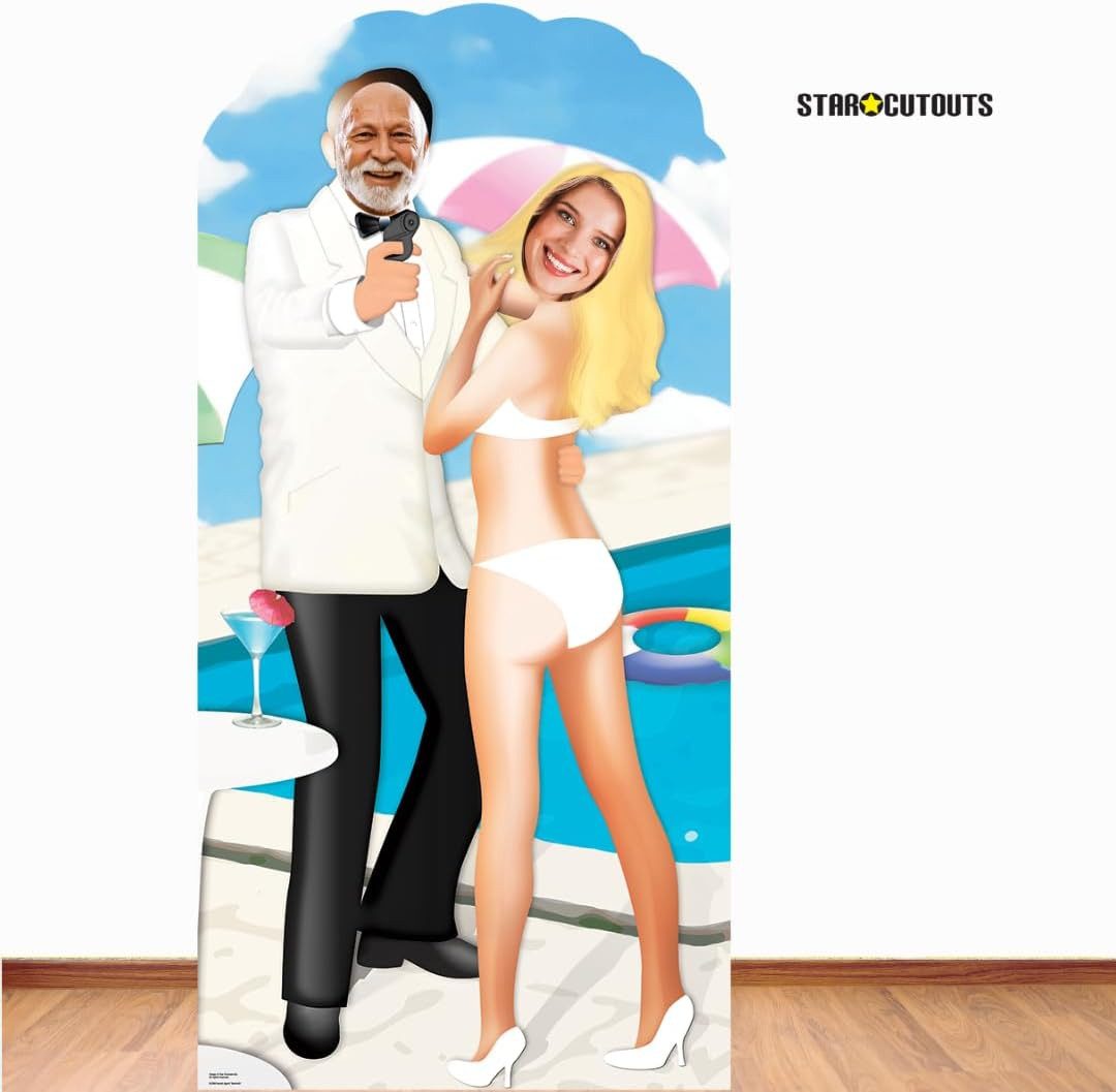 Dekofigur Agent 008 - Fotowand Stand In - Pappaufsteller 96x193 cm