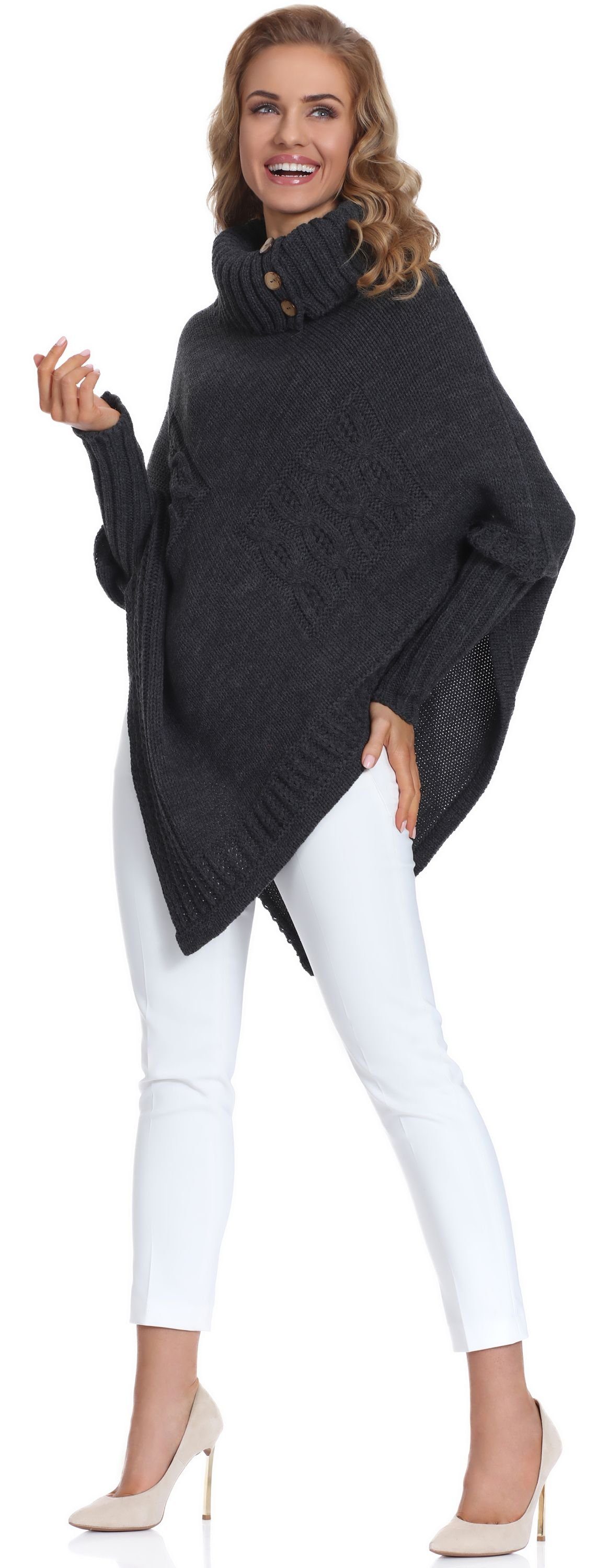 Merry Style Strickponcho Damen Poncho M83N4 günstig online kaufen